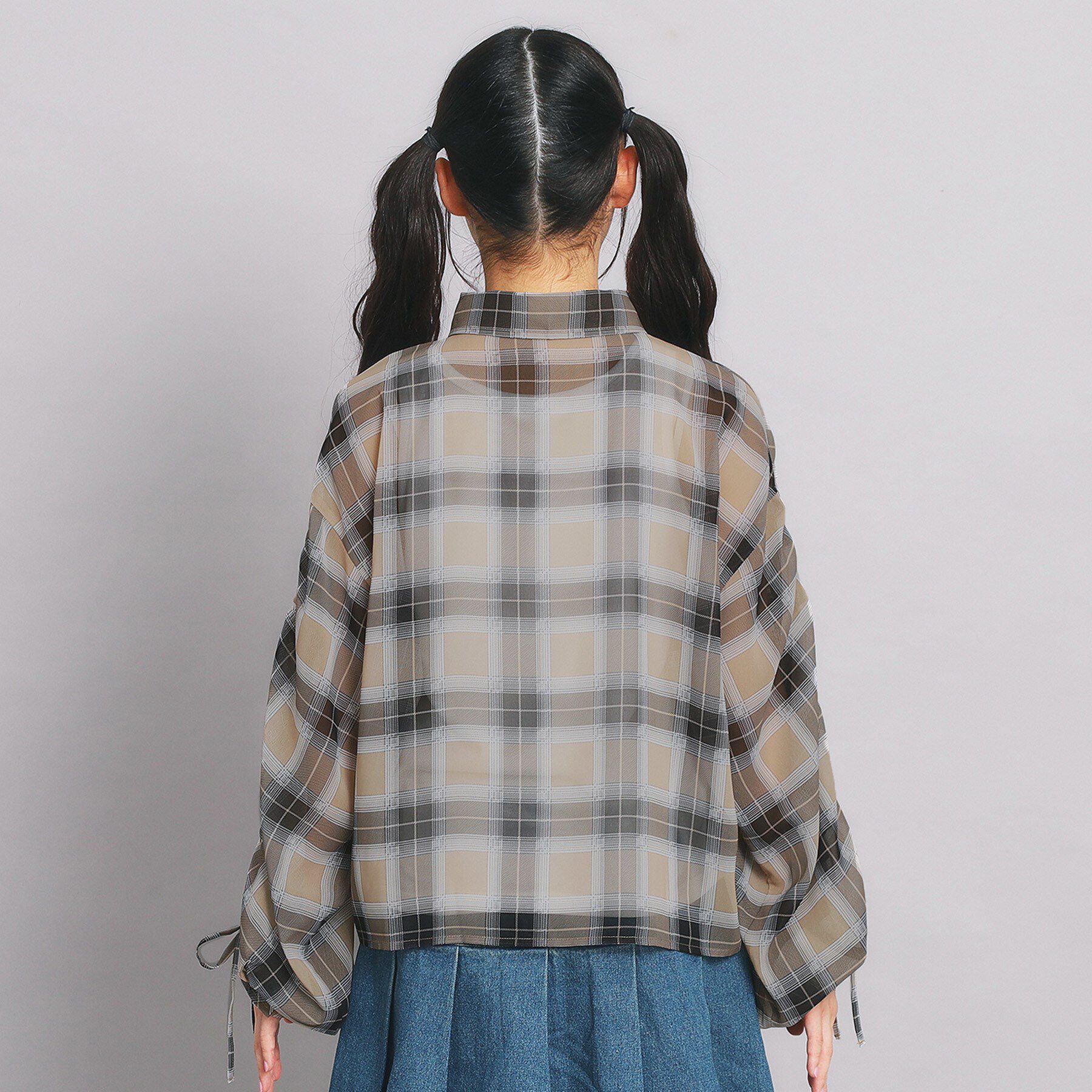 PINK-latte「【セットアイテム】ドロストチェック＋タンクセット」|その他|