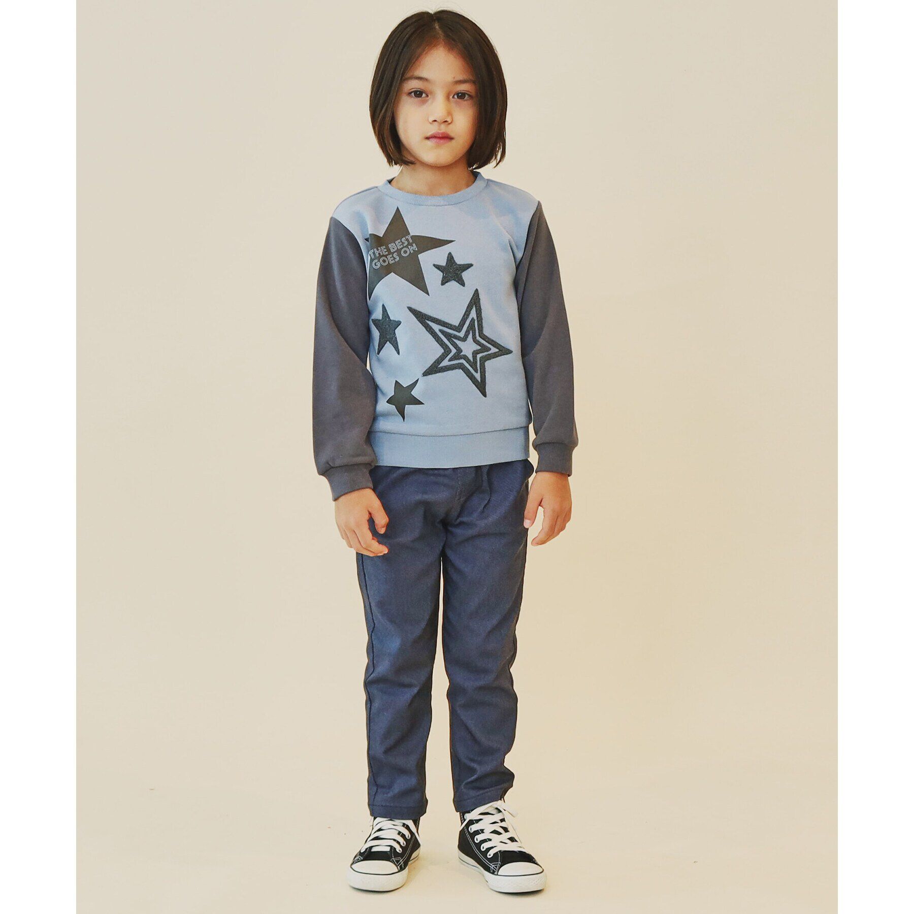 THE SHOP TK「【100－160/裏起毛】あったかのびーるストレートパンツ/洗濯機OK」|その他|