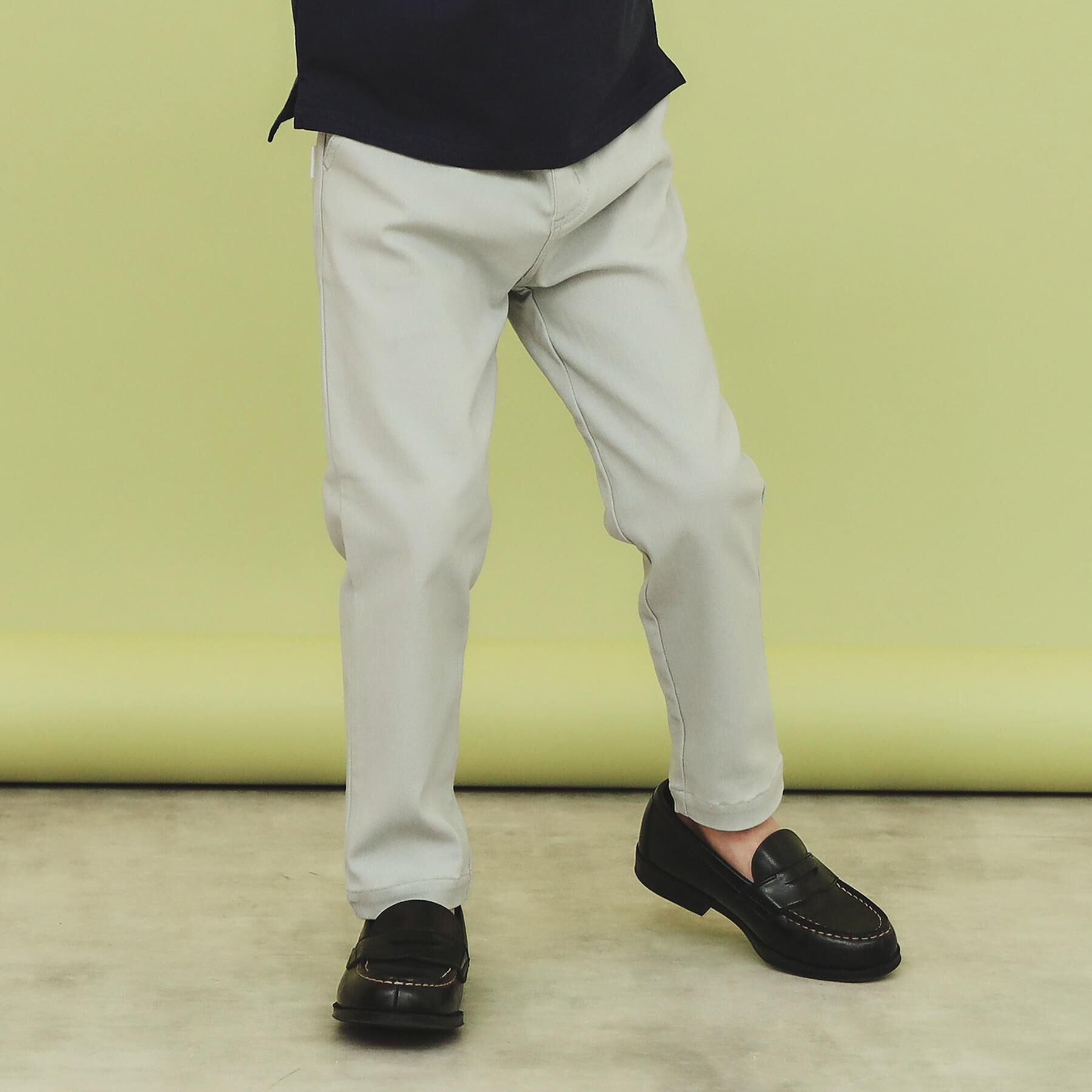 THE SHOP TK「【100-160】のびーるストレートパンツ/洗濯機OK」|その他|ライトグレー(011
