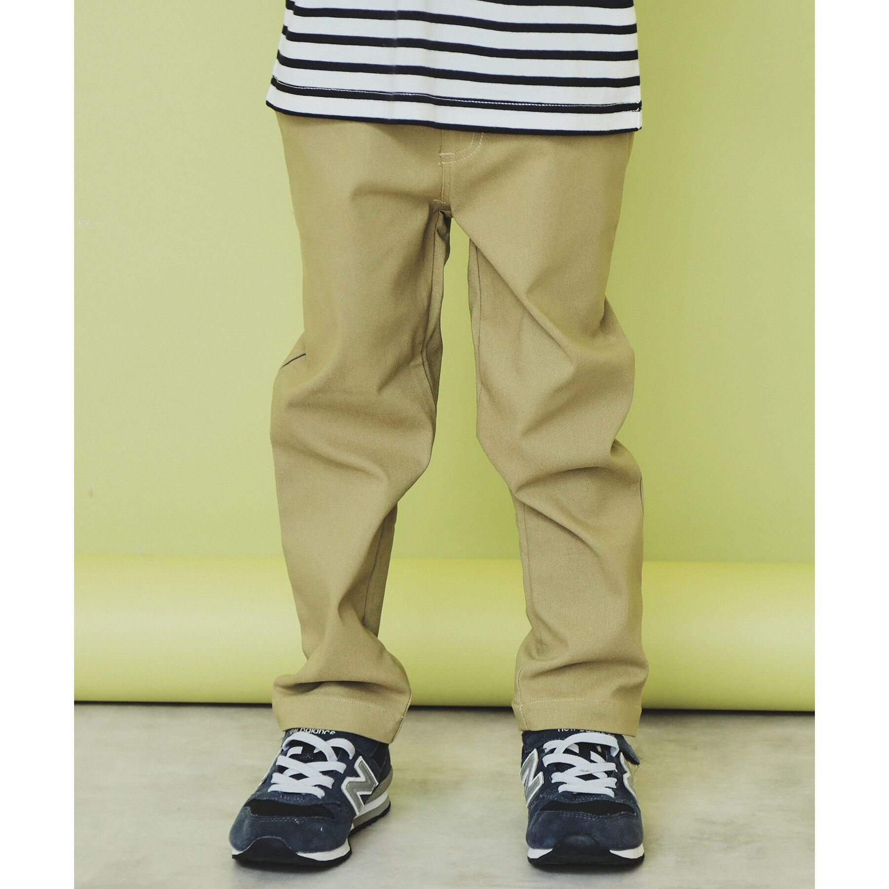 THE SHOP TK「【100-160】のびーるストレートパンツ/洗濯機OK」|その他|オリーブグリーン(0