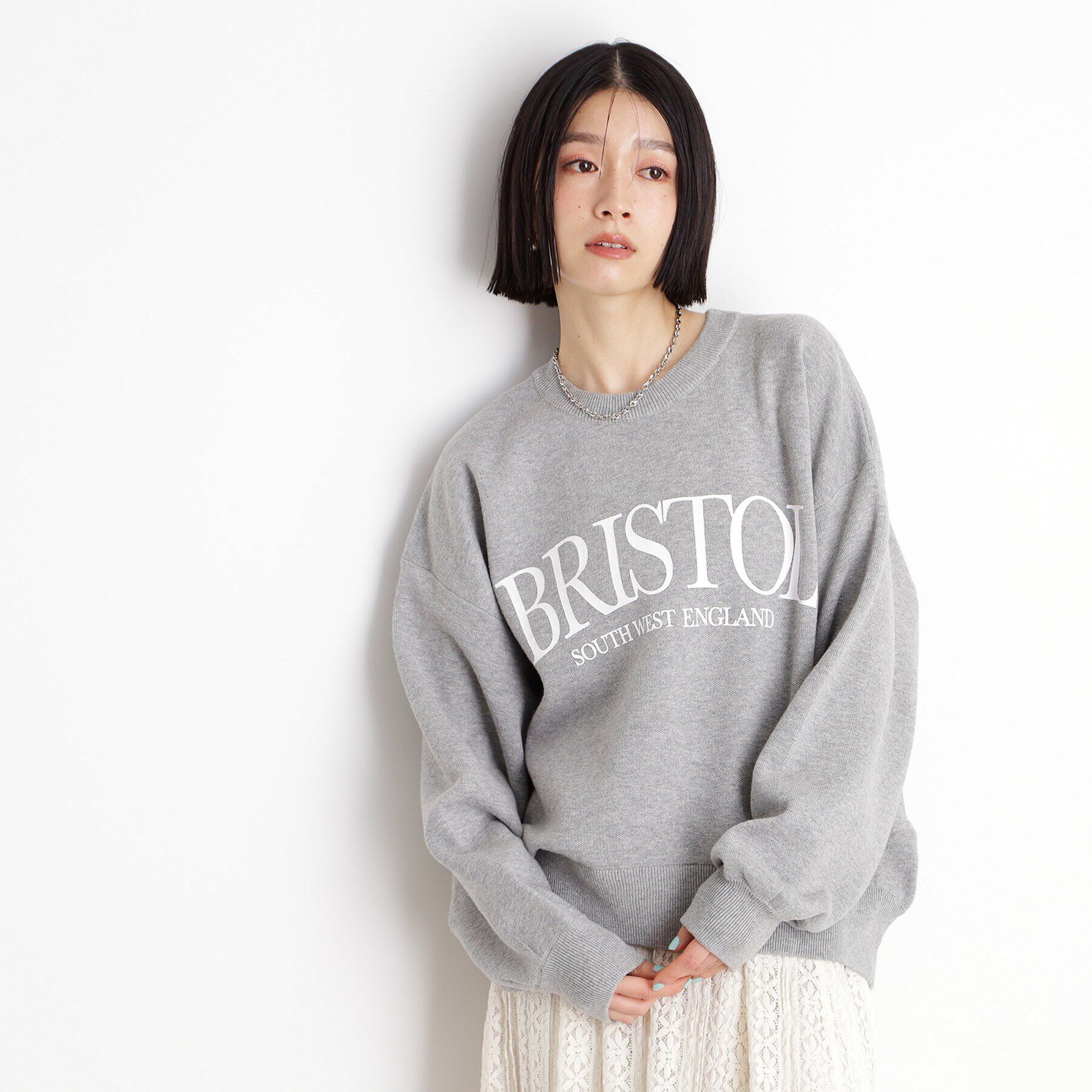 THE SHOP TK「スウェットライクロゴニット」|Tシャツ・カットソー|