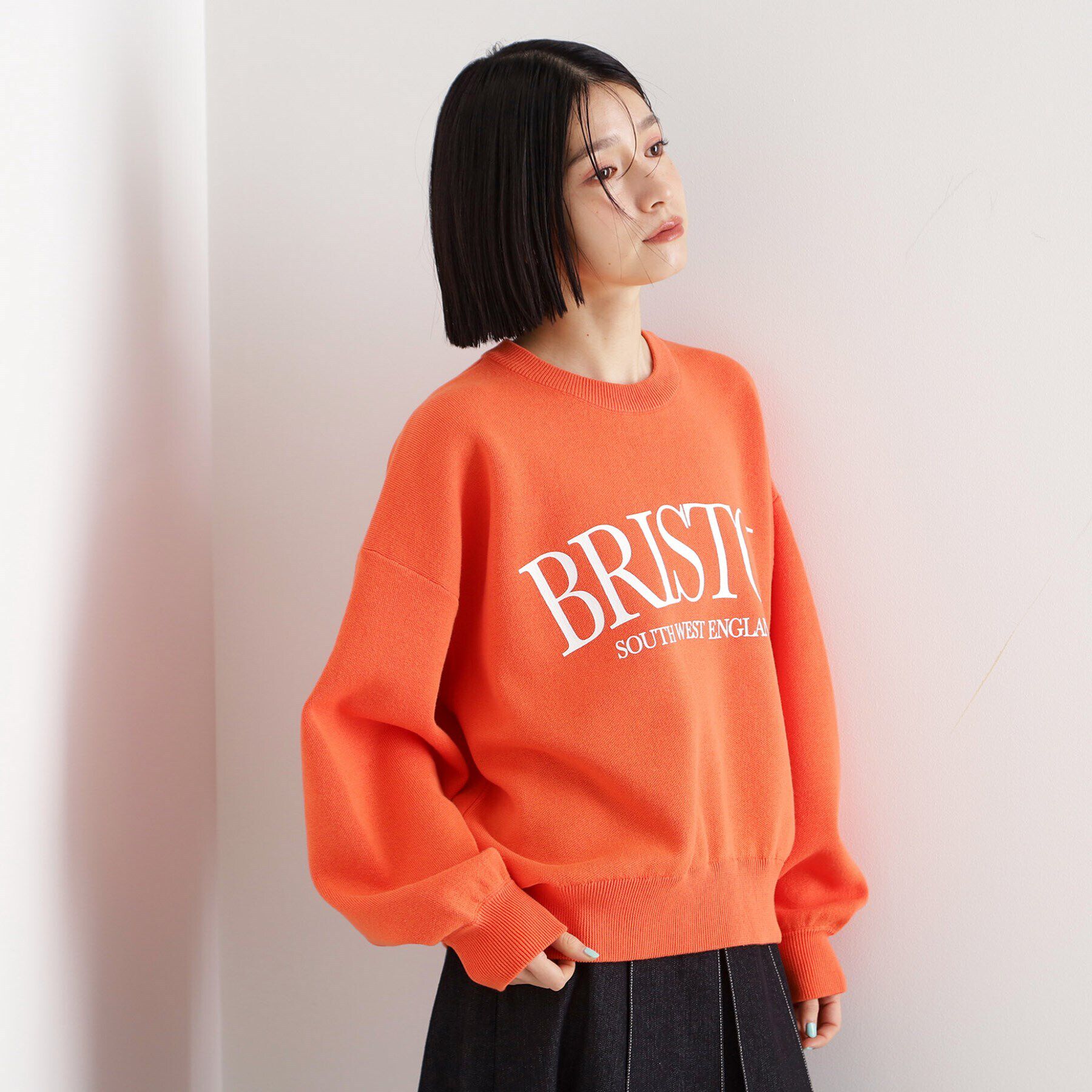 THE SHOP TK「スウェットライクロゴニット」|Tシャツ・カットソー|