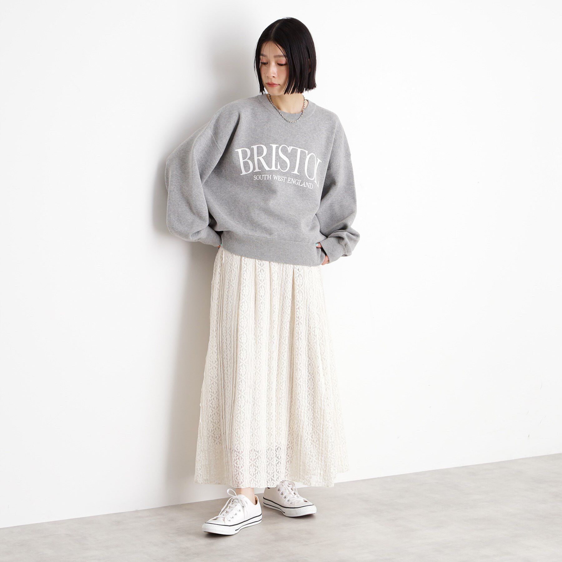 THE SHOP TK「スウェットライクロゴニット」|Tシャツ・カットソー|