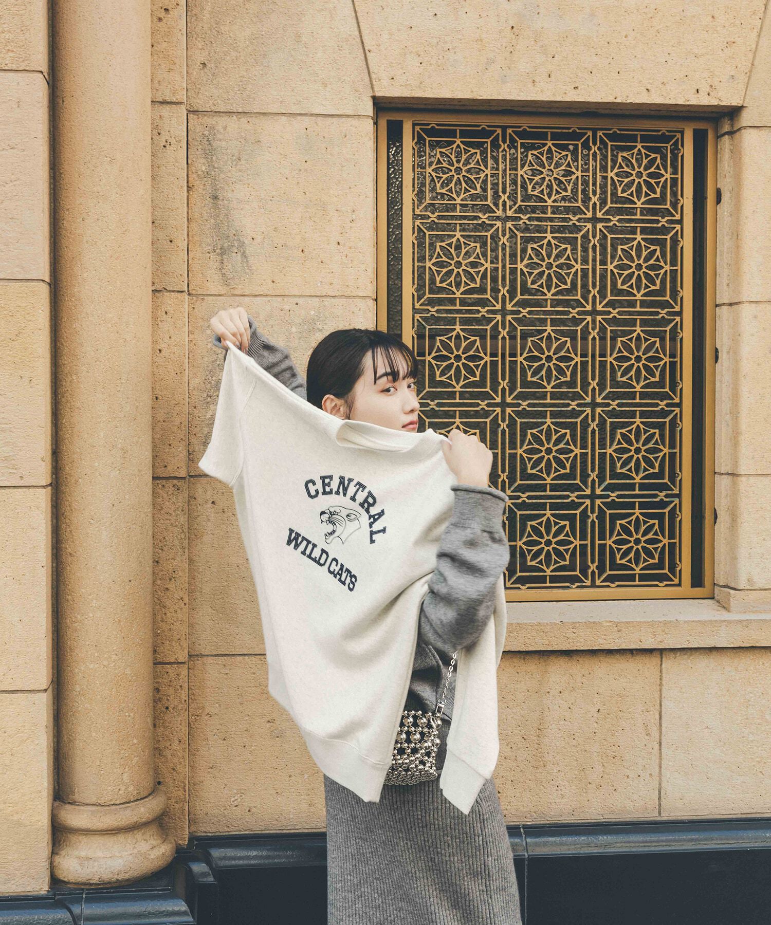  「プリントスウェット」|Tシャツ・カットソー|杢オートミー 1