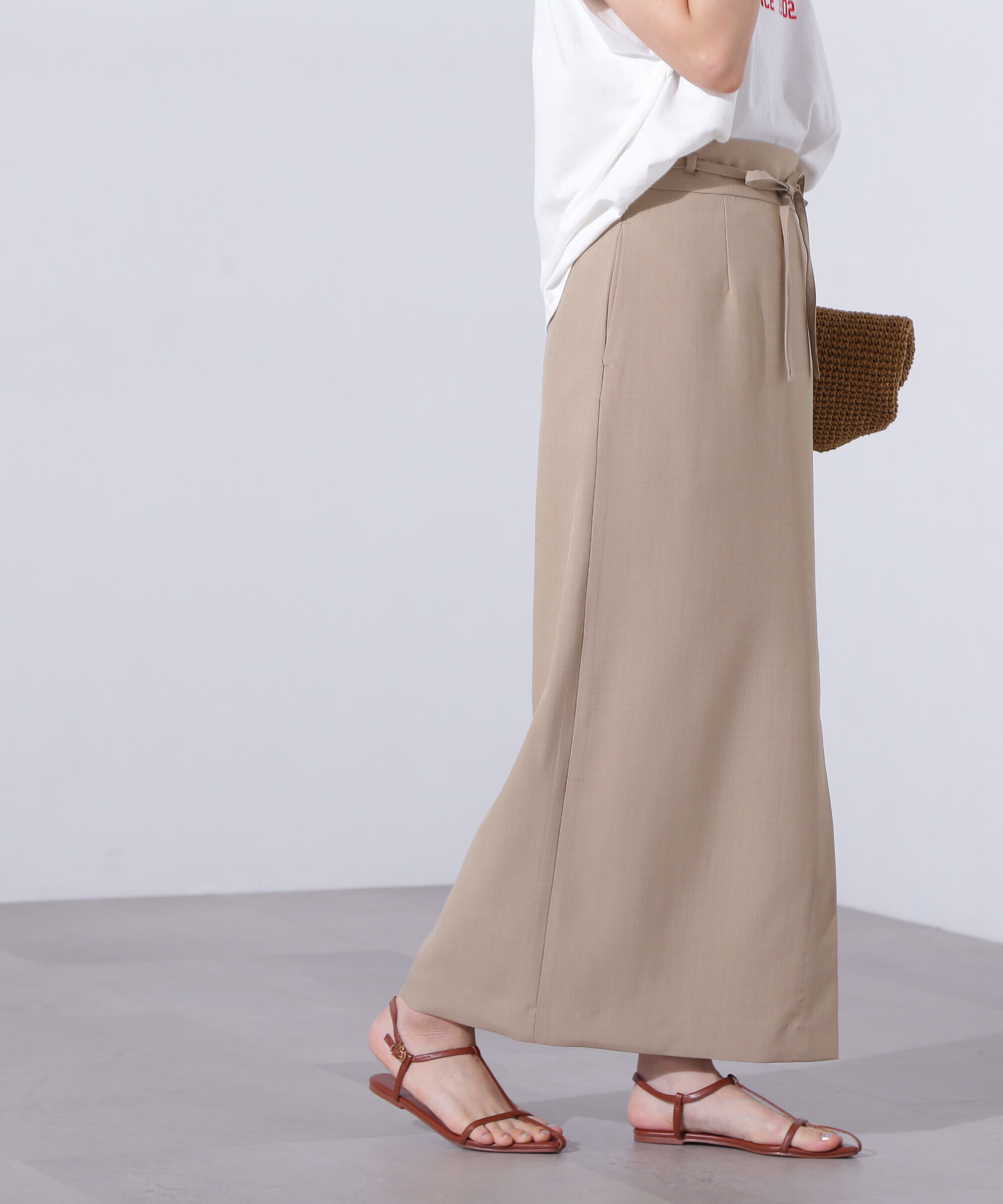  「ハイウエストラップスカート」|スカート|