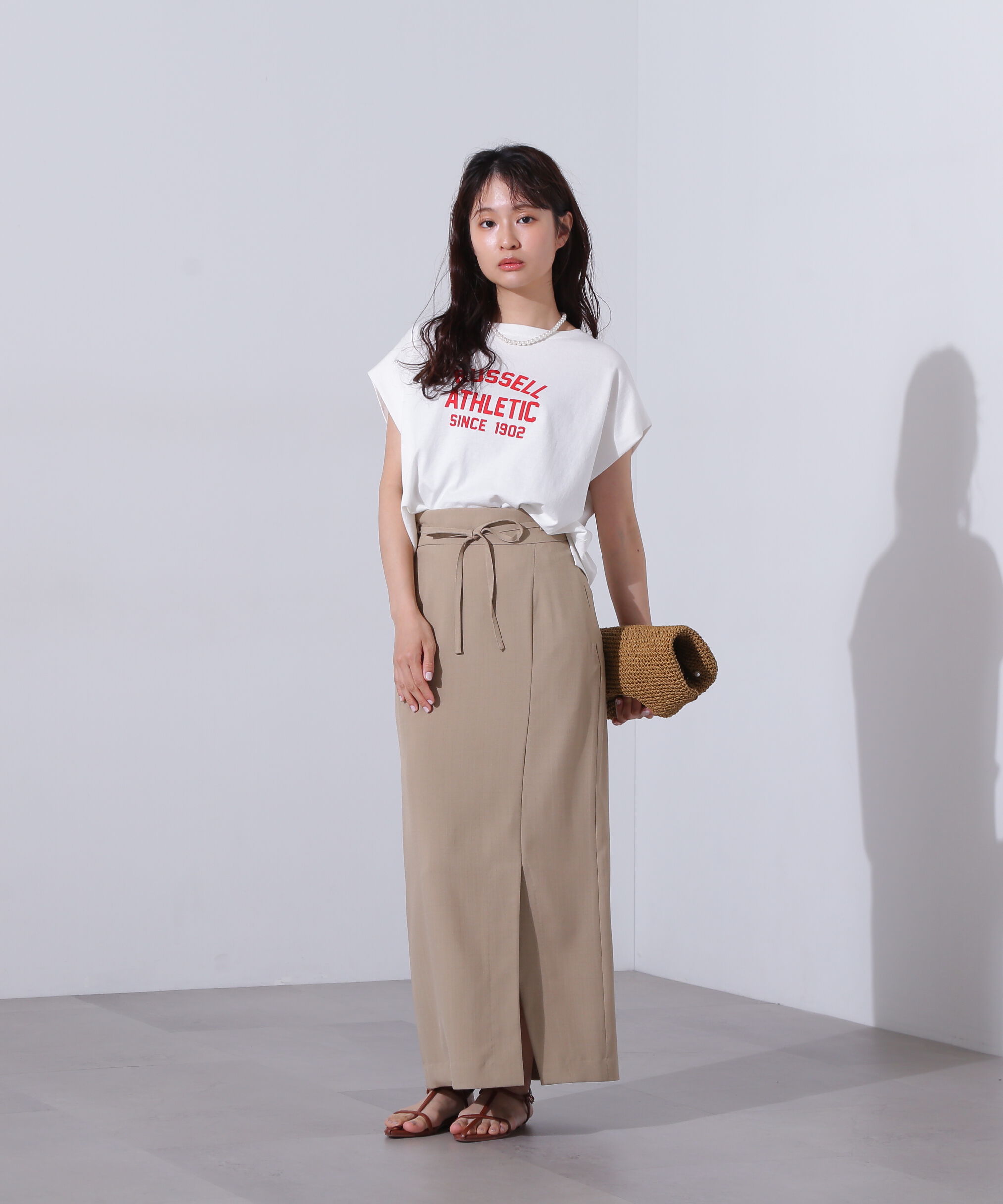  「ハイウエストラップスカート」|スカート|