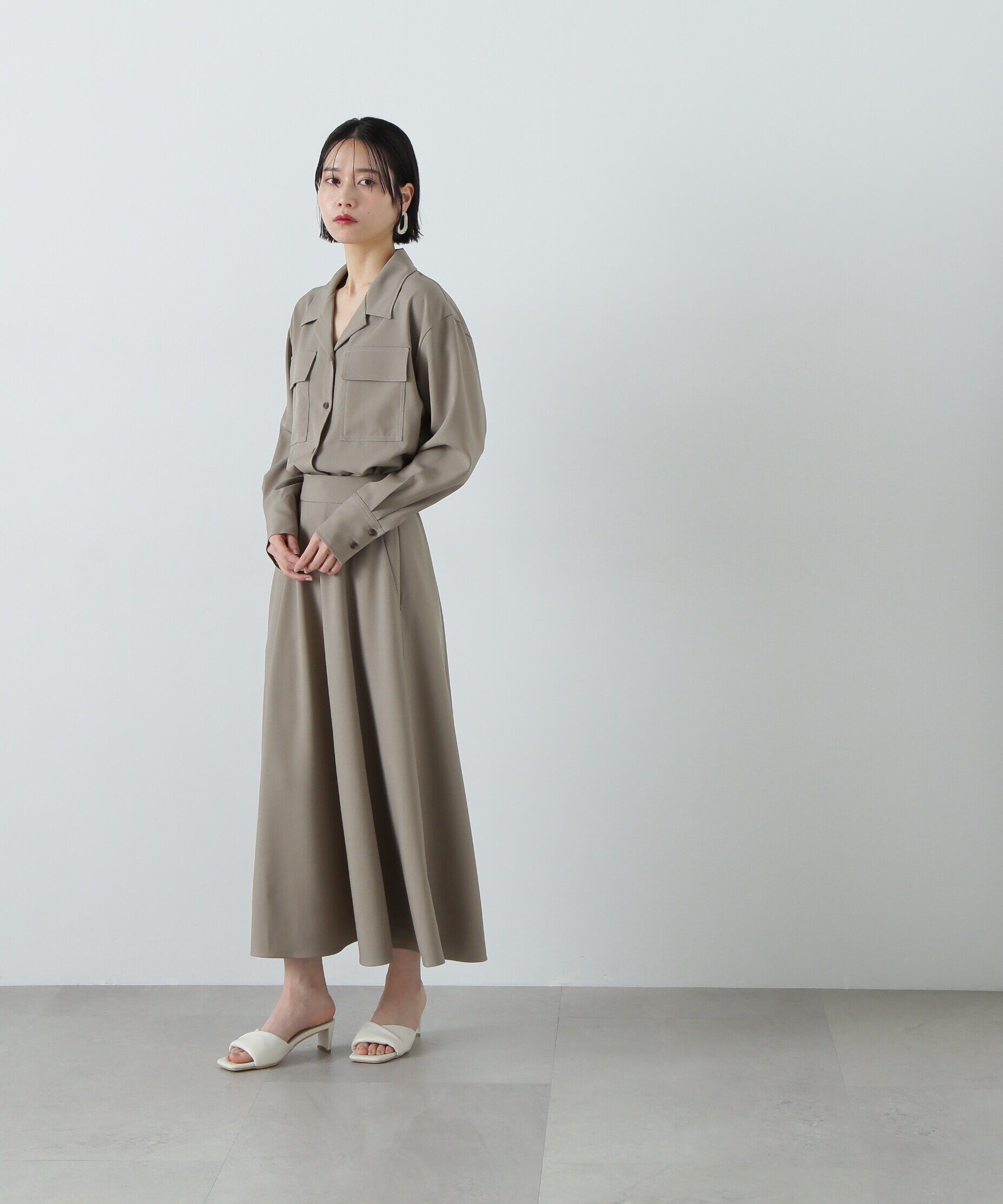  「シャツドッキングワンピース」|ワンピース|