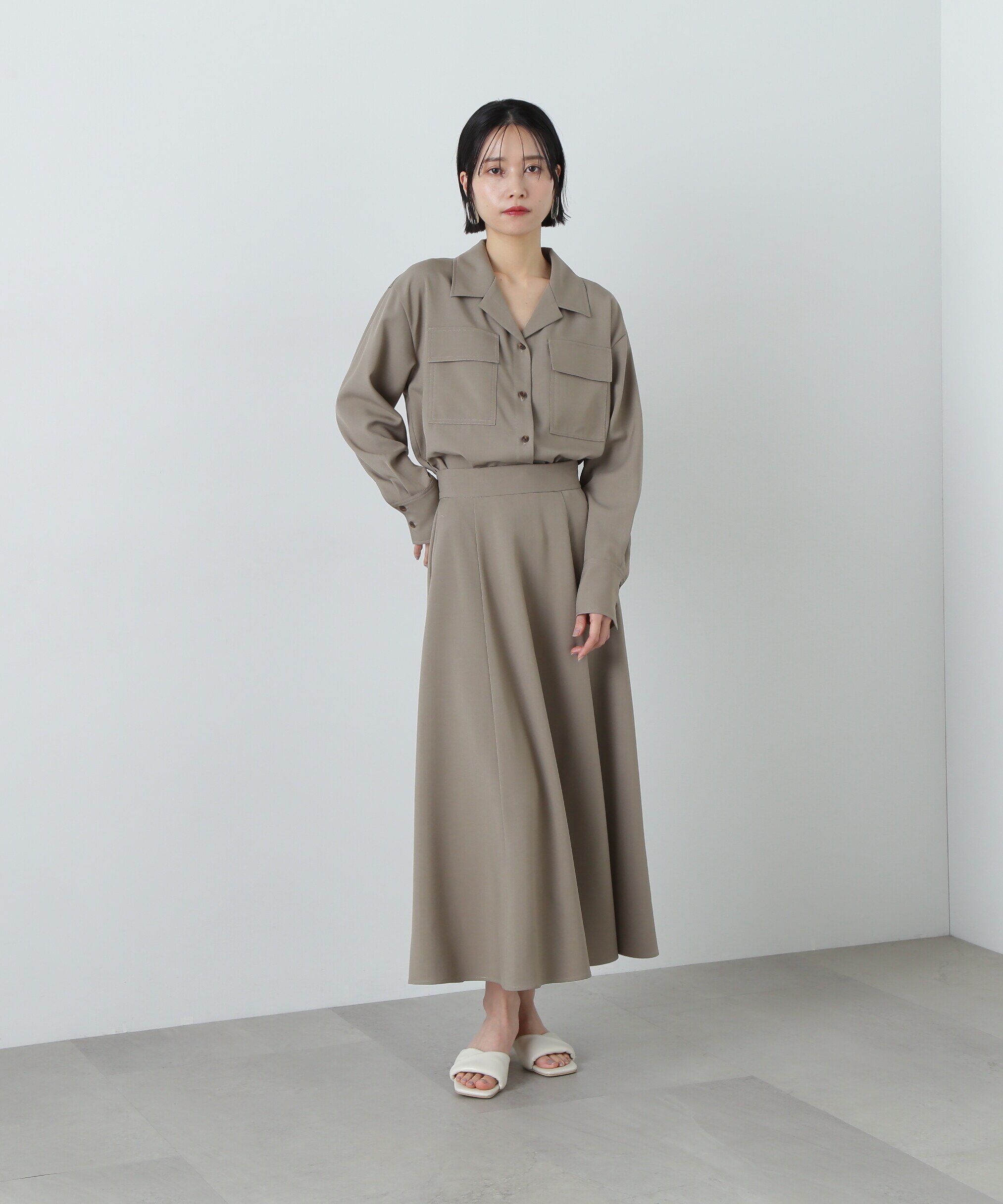  「シャツドッキングワンピース」|ワンピース|