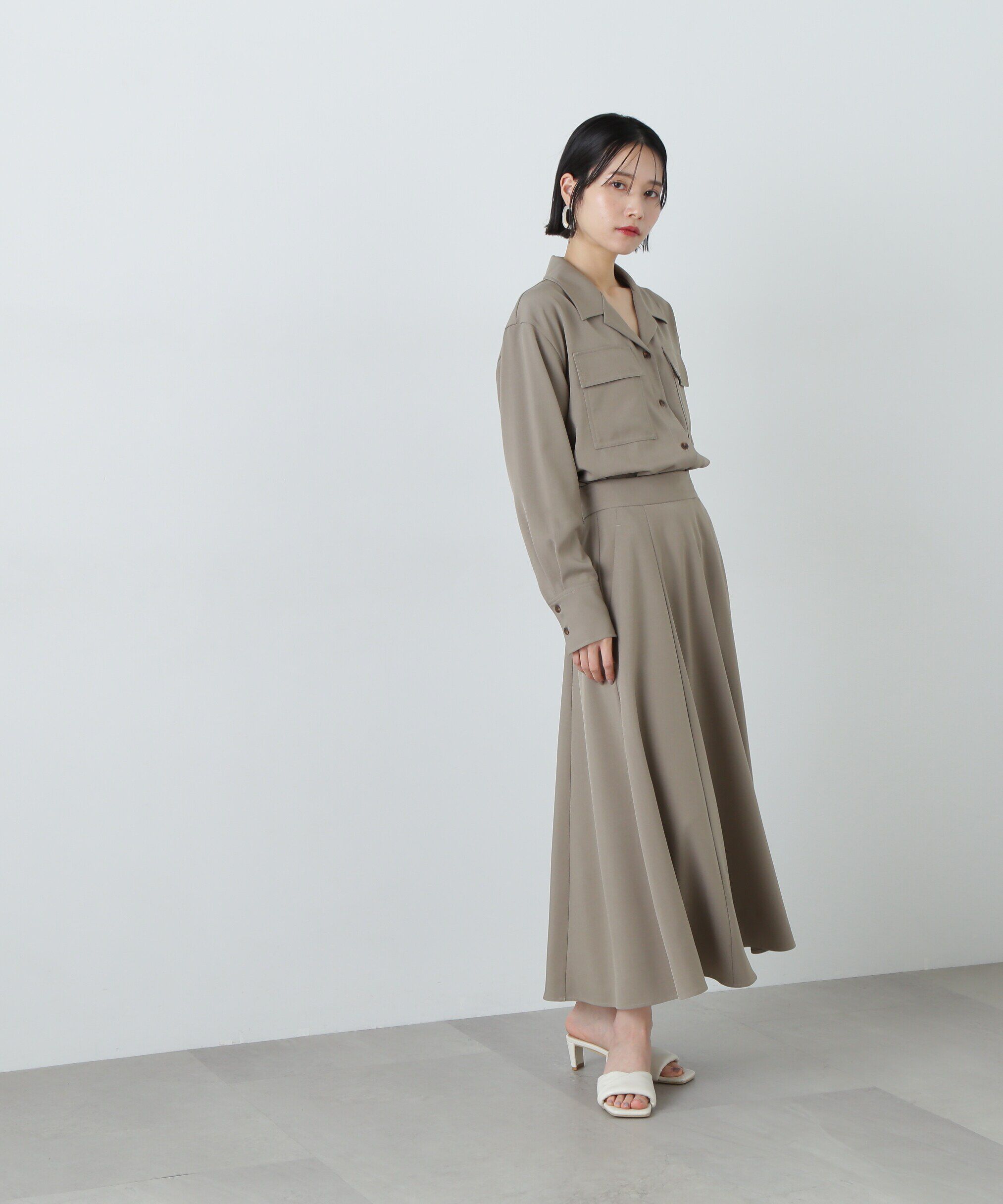  「シャツドッキングワンピース」|ワンピース|