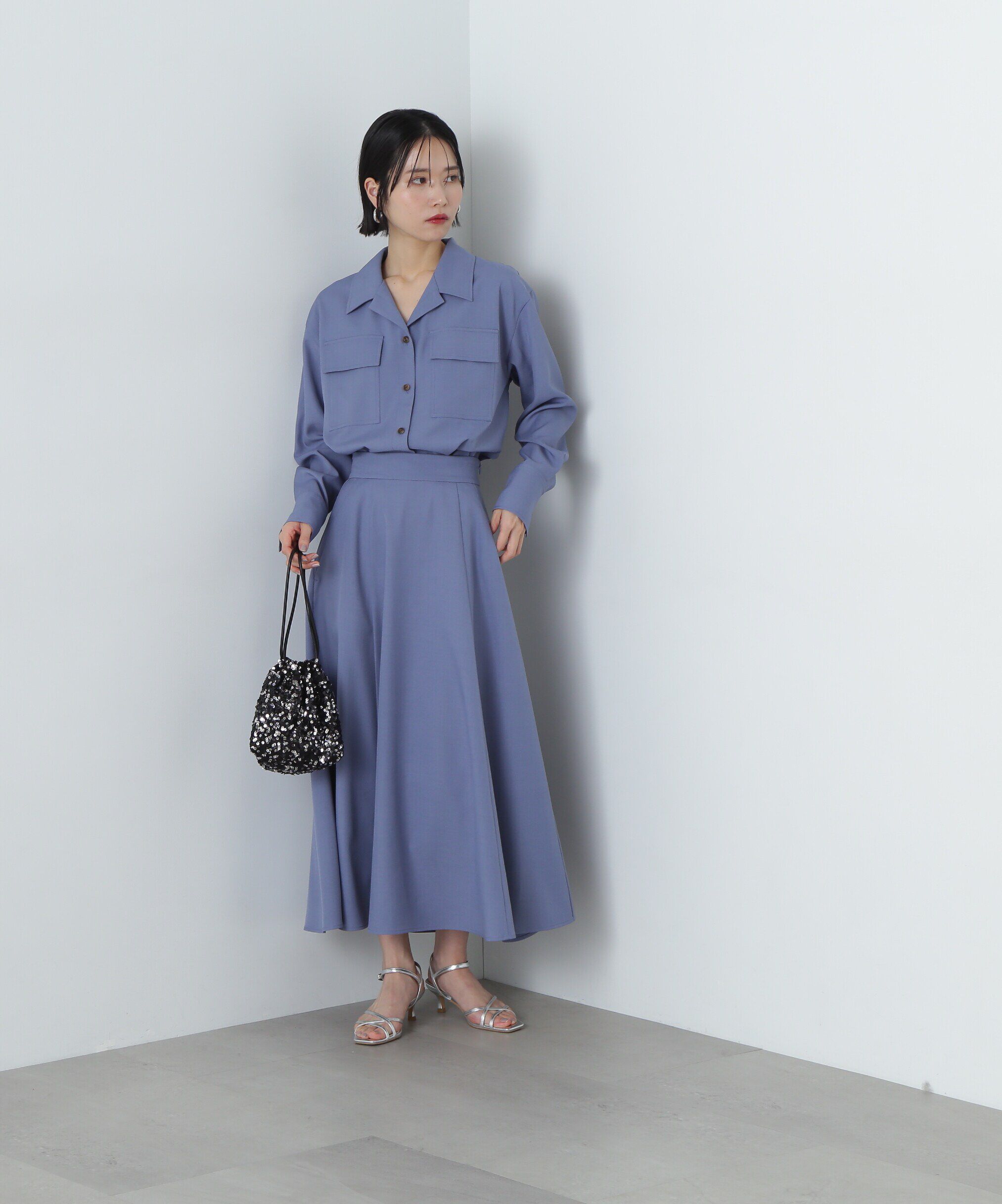  「シャツドッキングワンピース」|ワンピース|