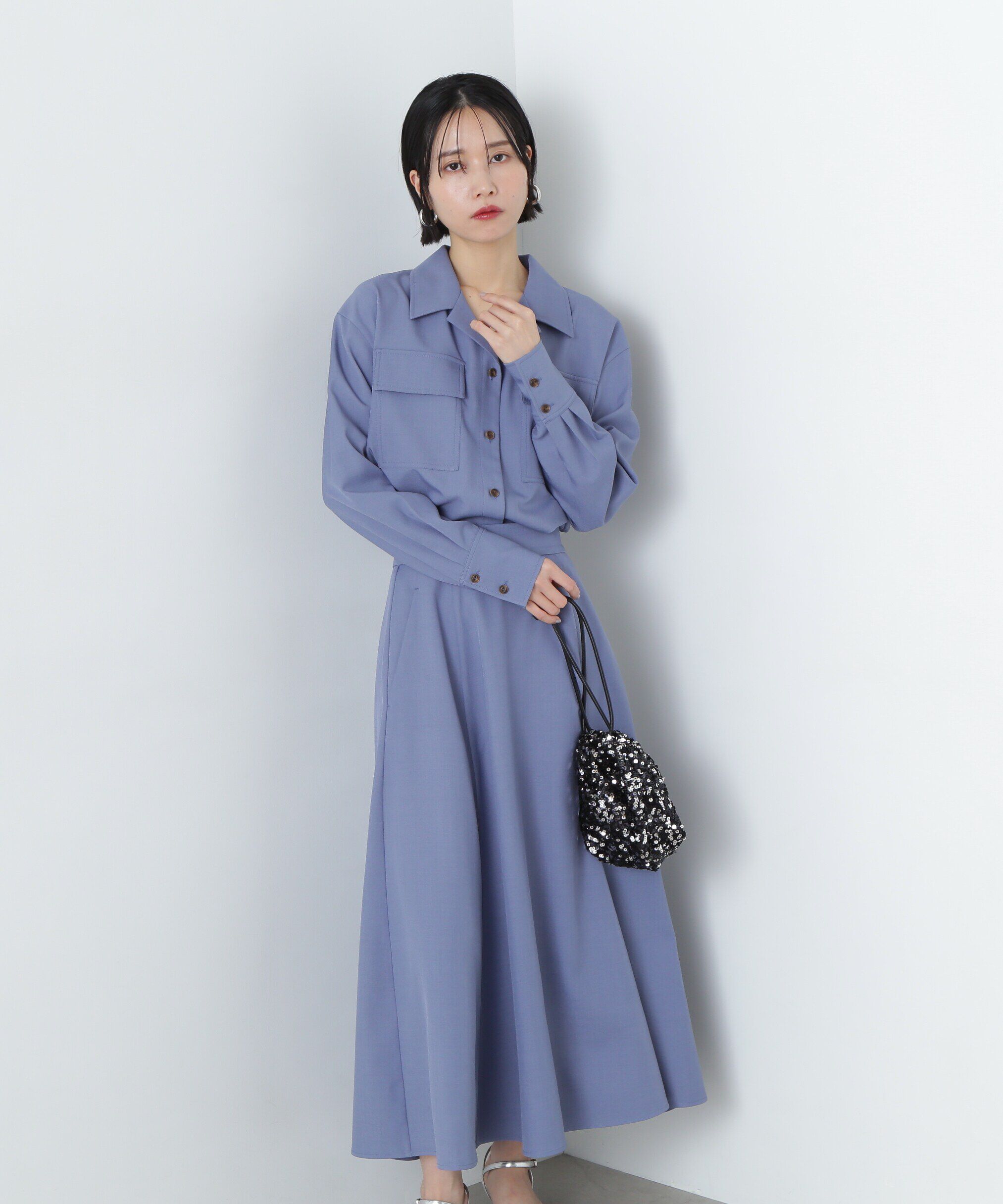  「シャツドッキングワンピース」|ワンピース|