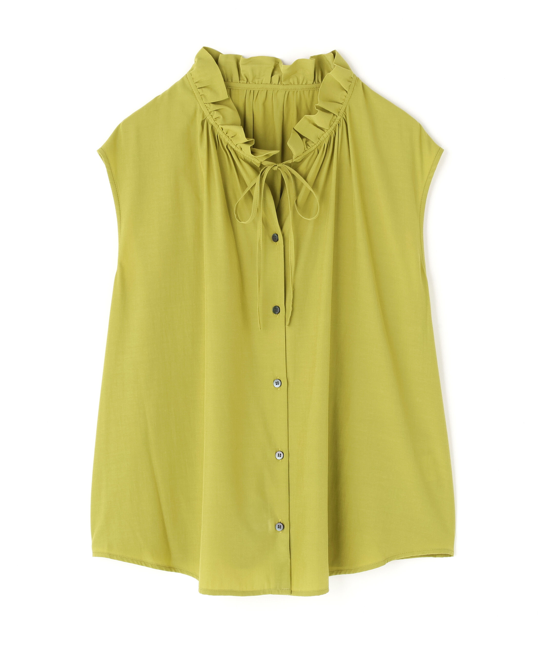  「スタンドフリルネックブラウス」|シャツ・ブラウス|