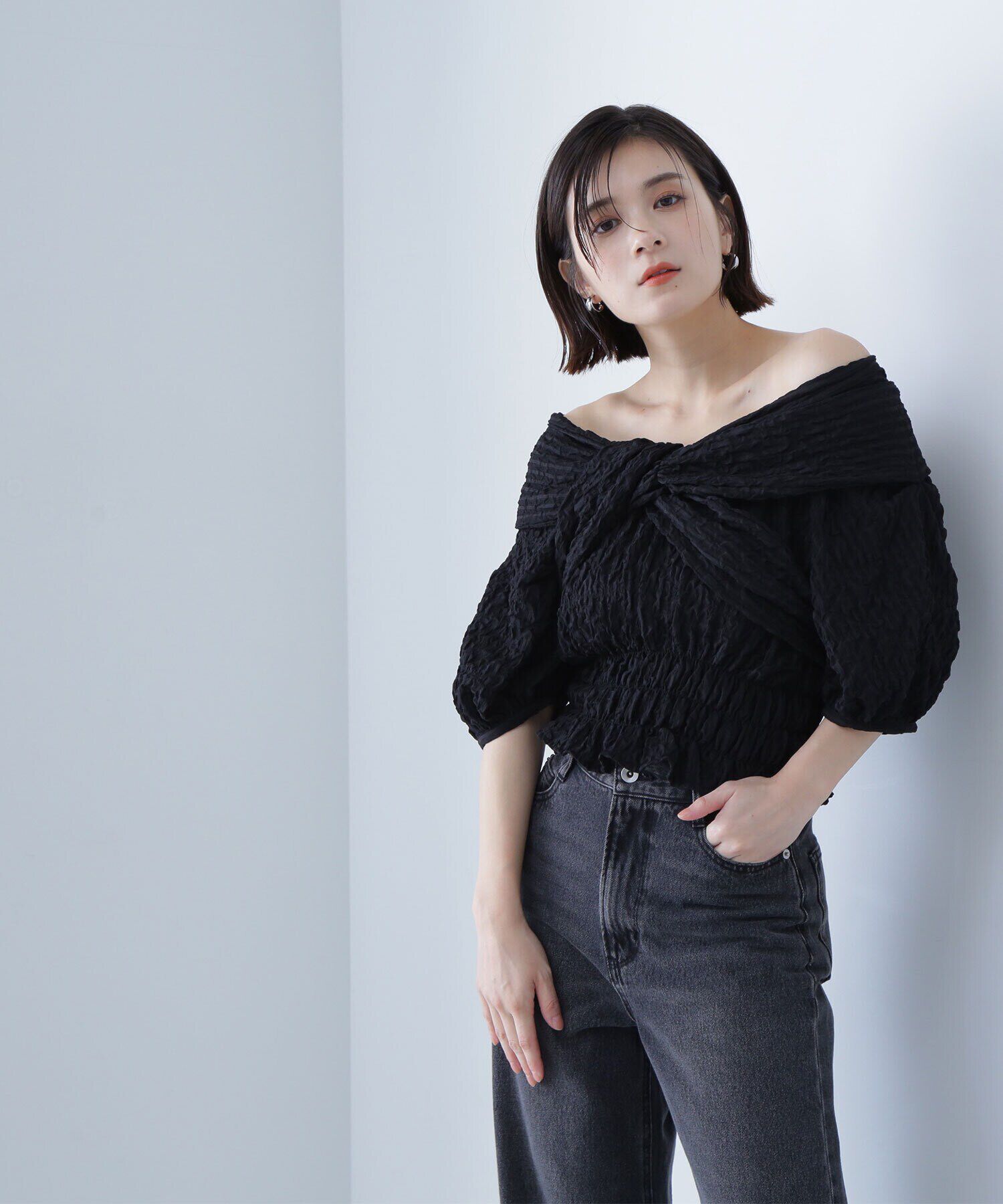  「クロスリボンブラウス」|シャツ・ブラウス|