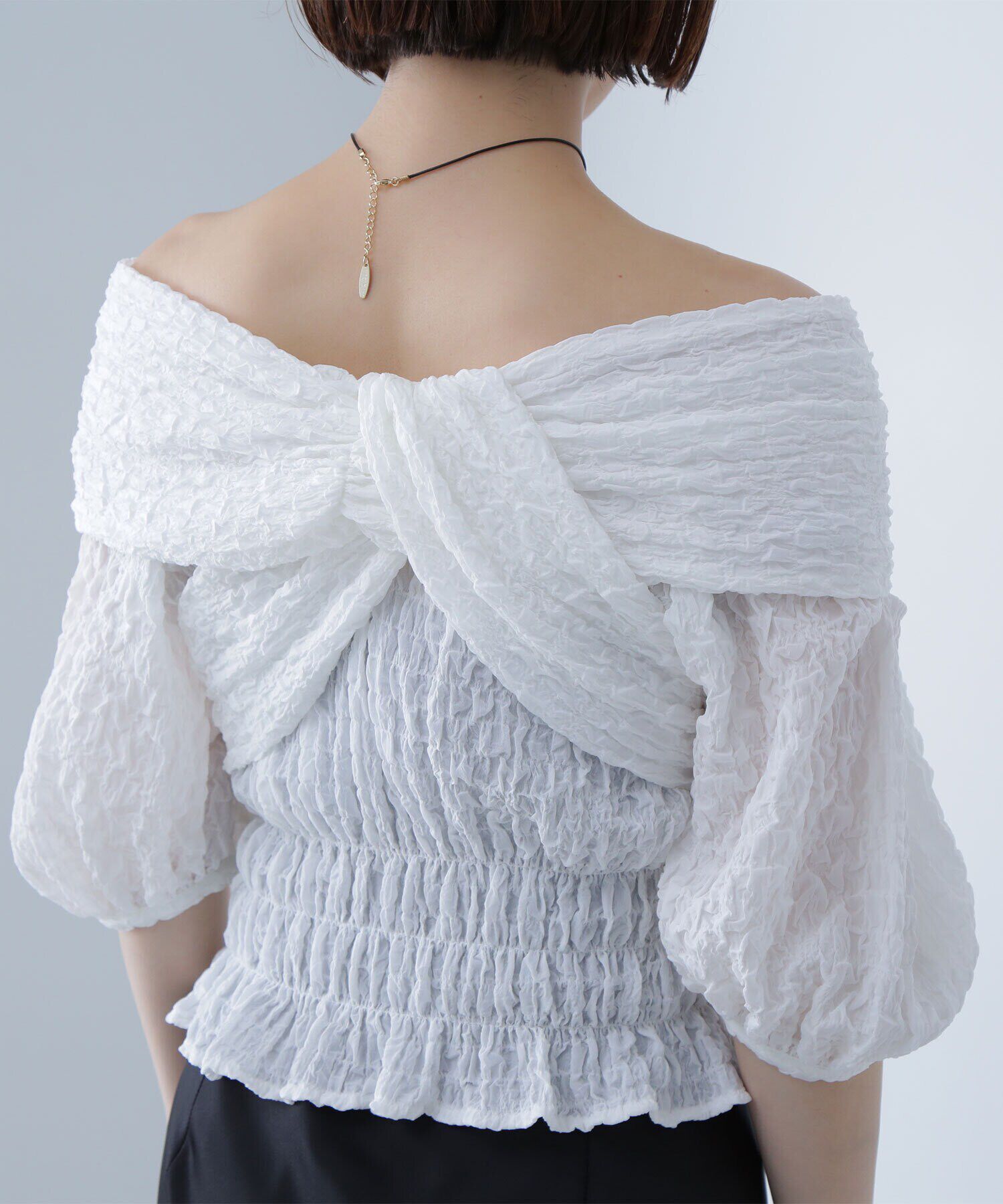  「クロスリボンブラウス」|シャツ・ブラウス|