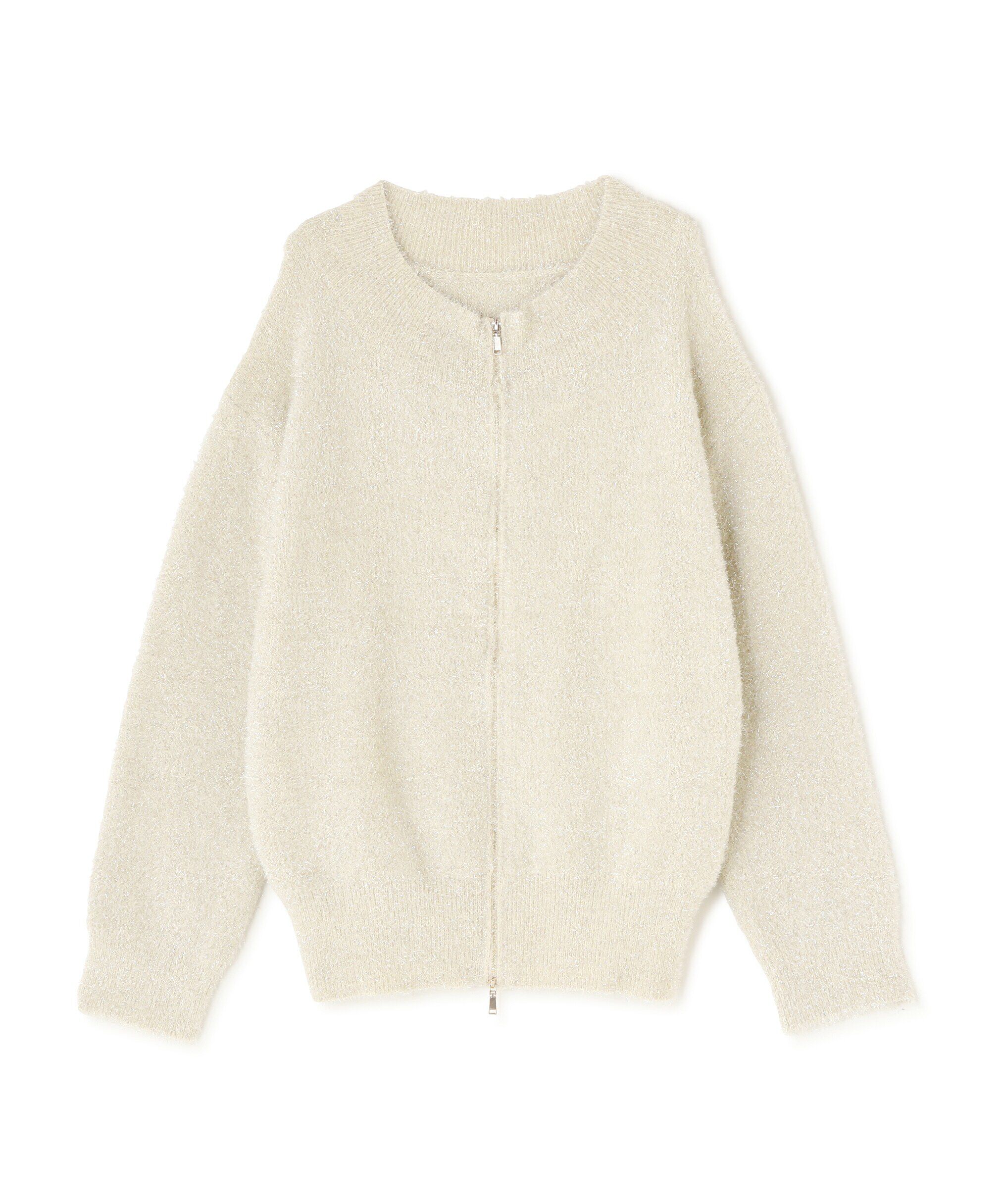  「グリッターラメジップカーディガン　24AW」|ニット・セーター|
