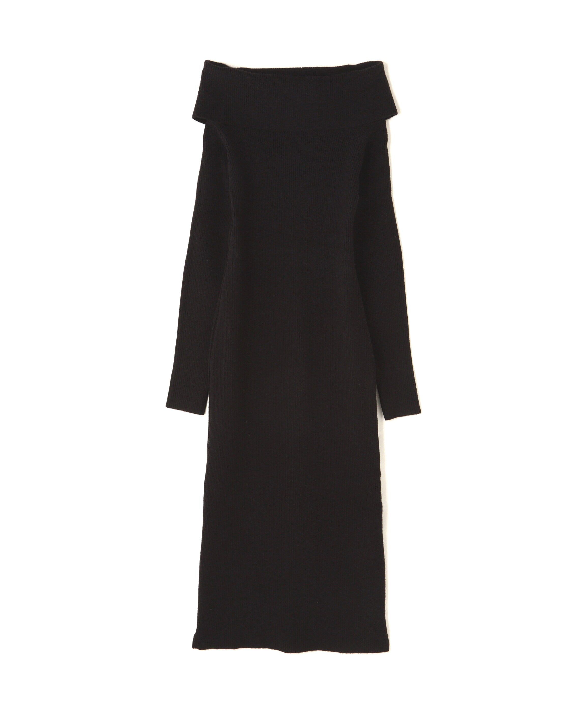  「ワイドショルダーIラインニットワンピース」|ワンピース|