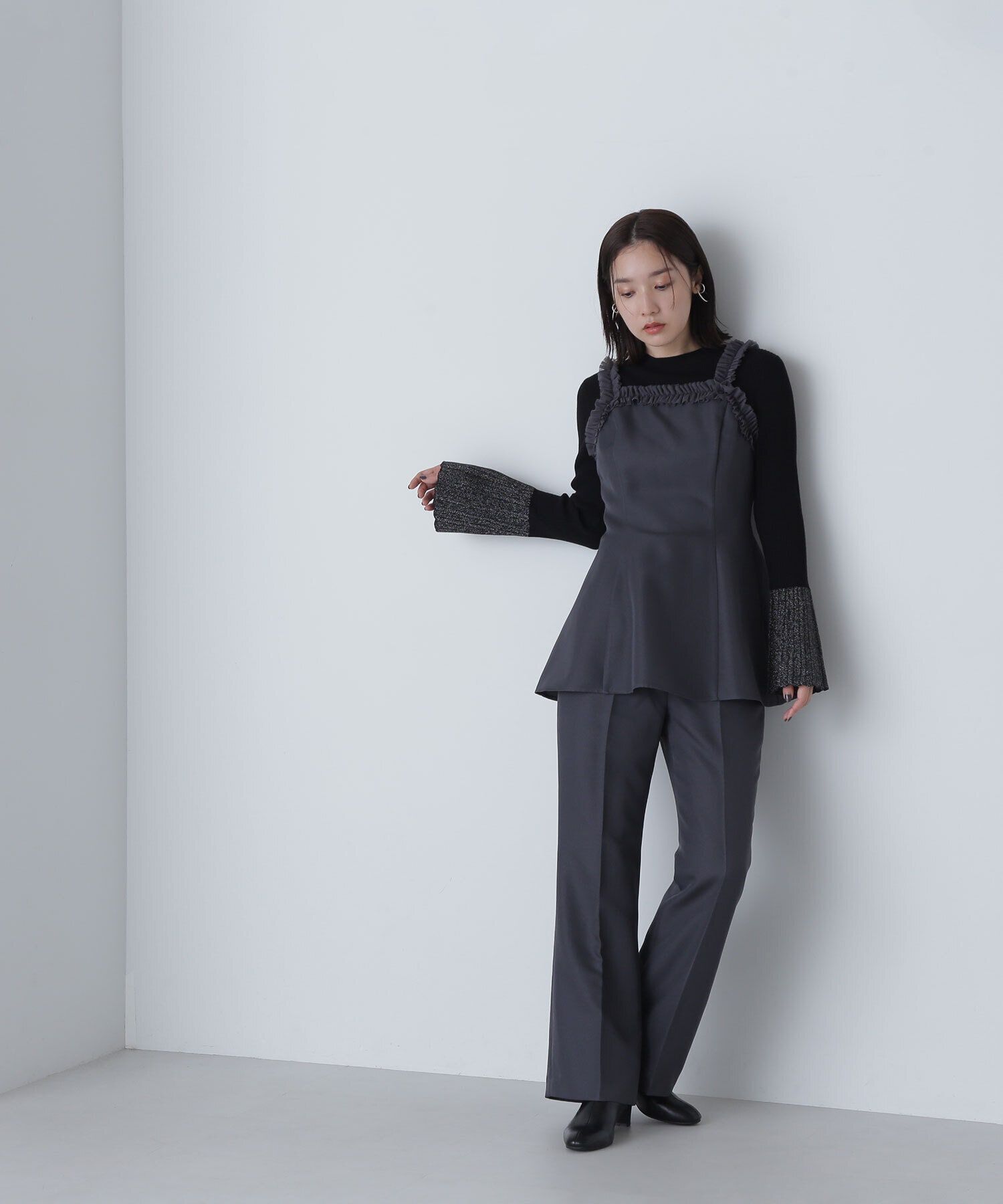  「チュールトリムペプラム＆パンツ」|ワンピース|