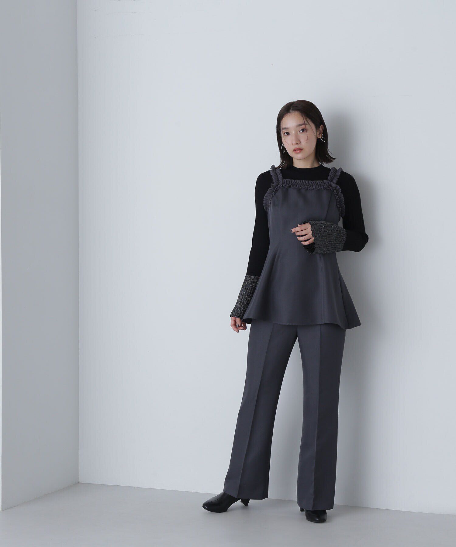  「チュールトリムペプラム＆パンツ」|ワンピース|