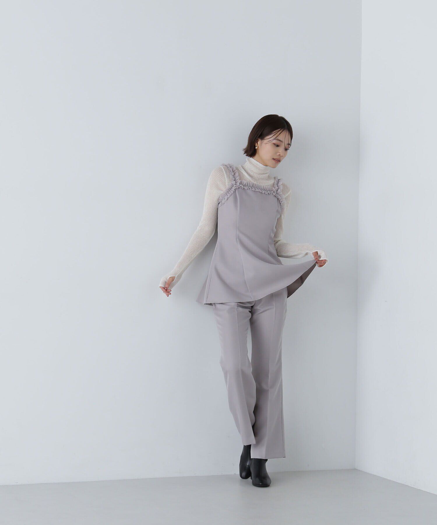  「チュールトリムペプラム＆パンツ」|ワンピース|