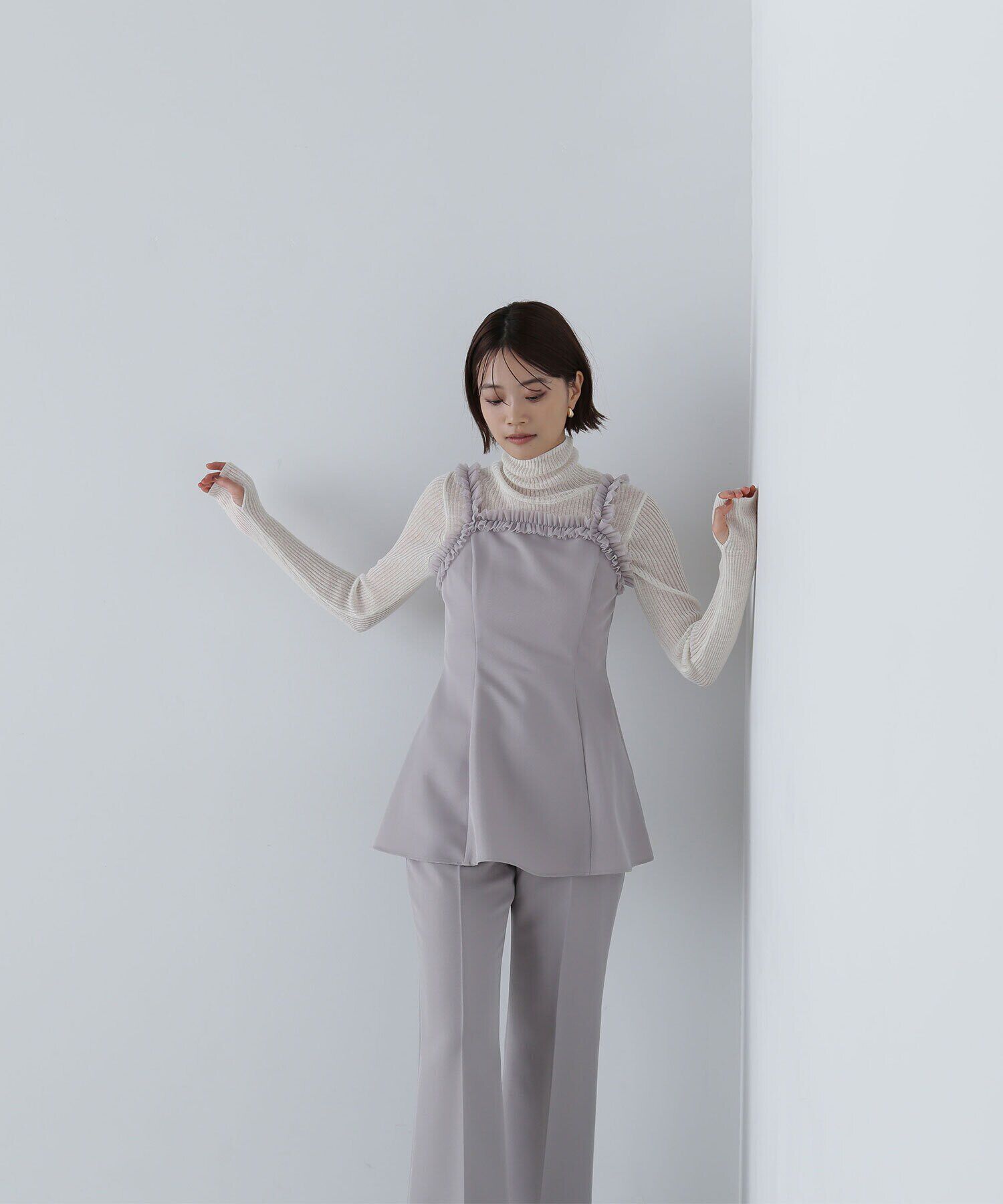  「チュールトリムペプラム＆パンツ」|ワンピース|