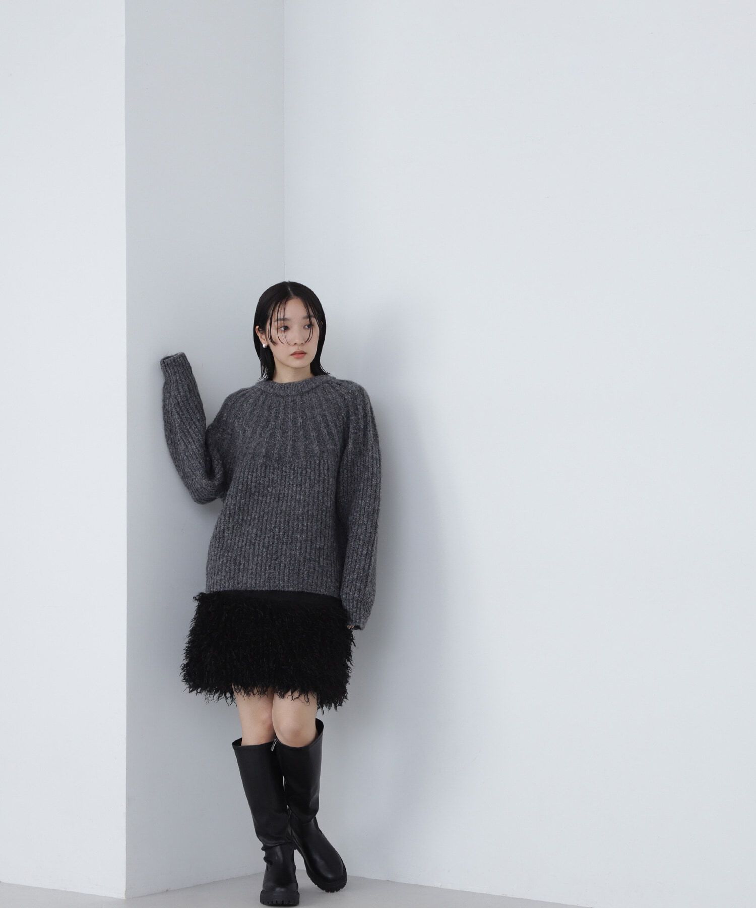  「シャギーミニスカート」|スカート|