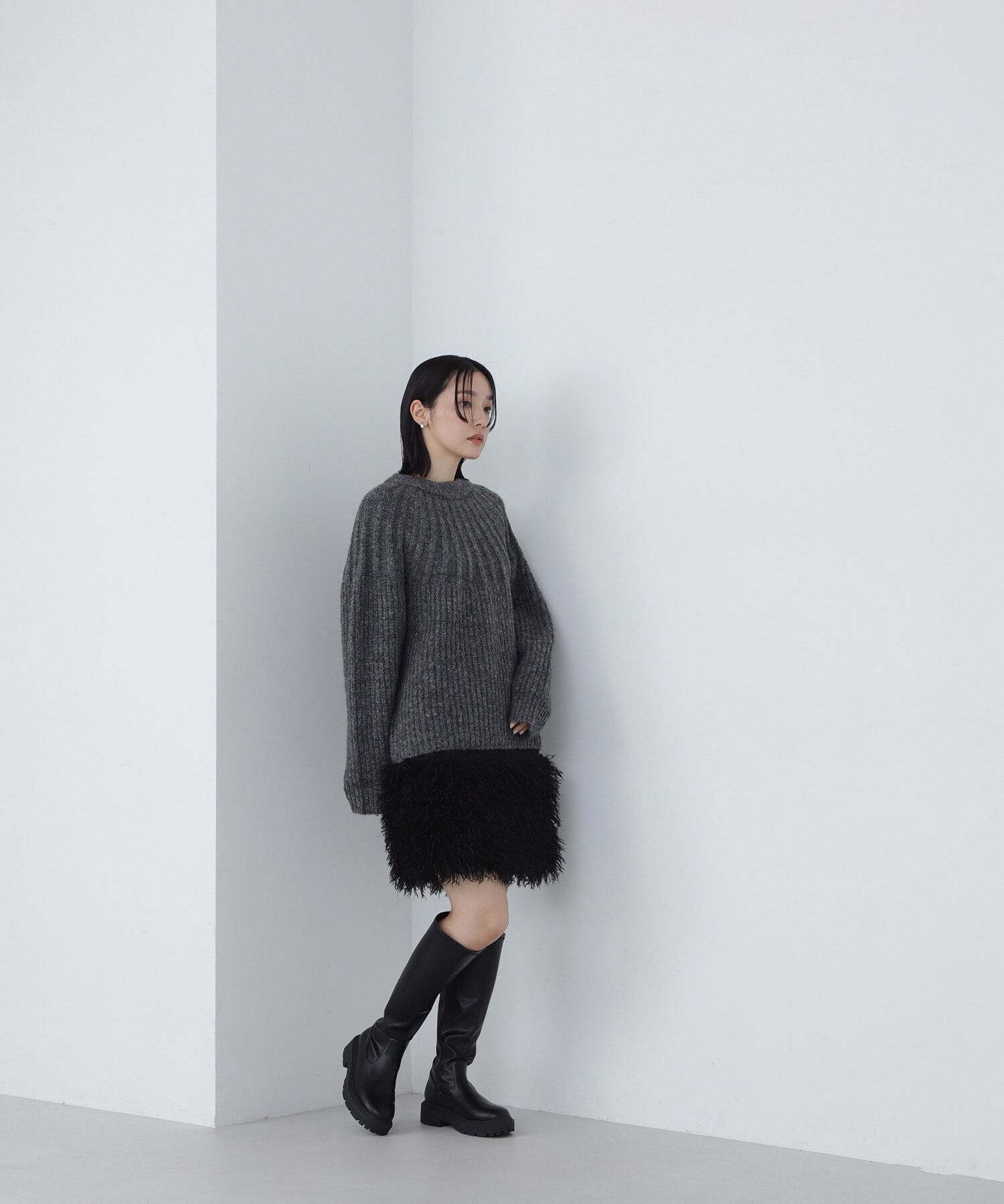  「シャギーミニスカート」|スカート|