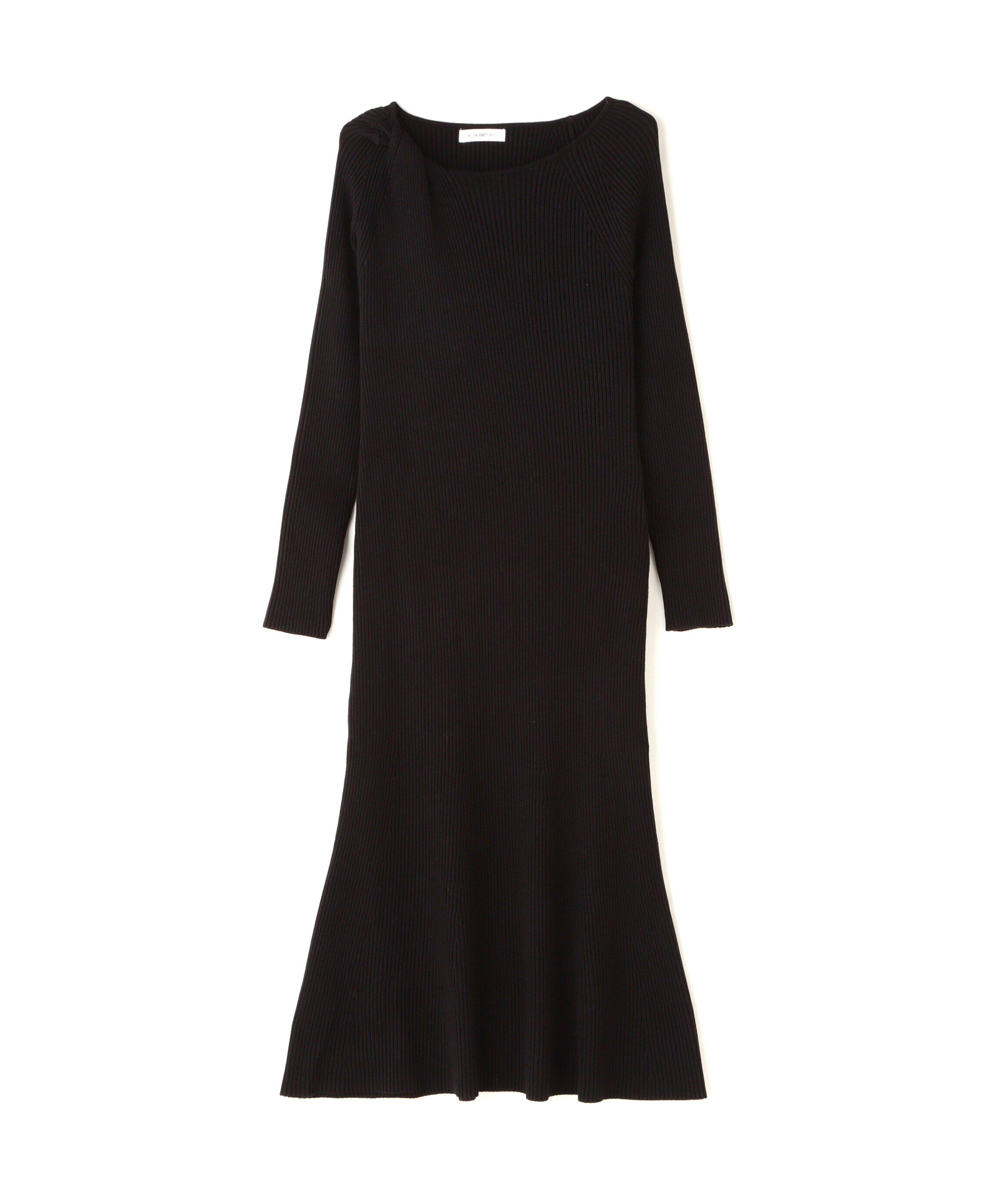  「ツイストアシメネックニットワンピース」|ワンピース|