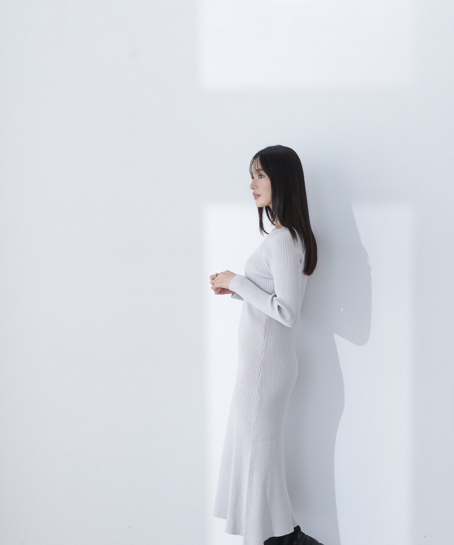  「ツイストアシメネックニットワンピース」|ワンピース|