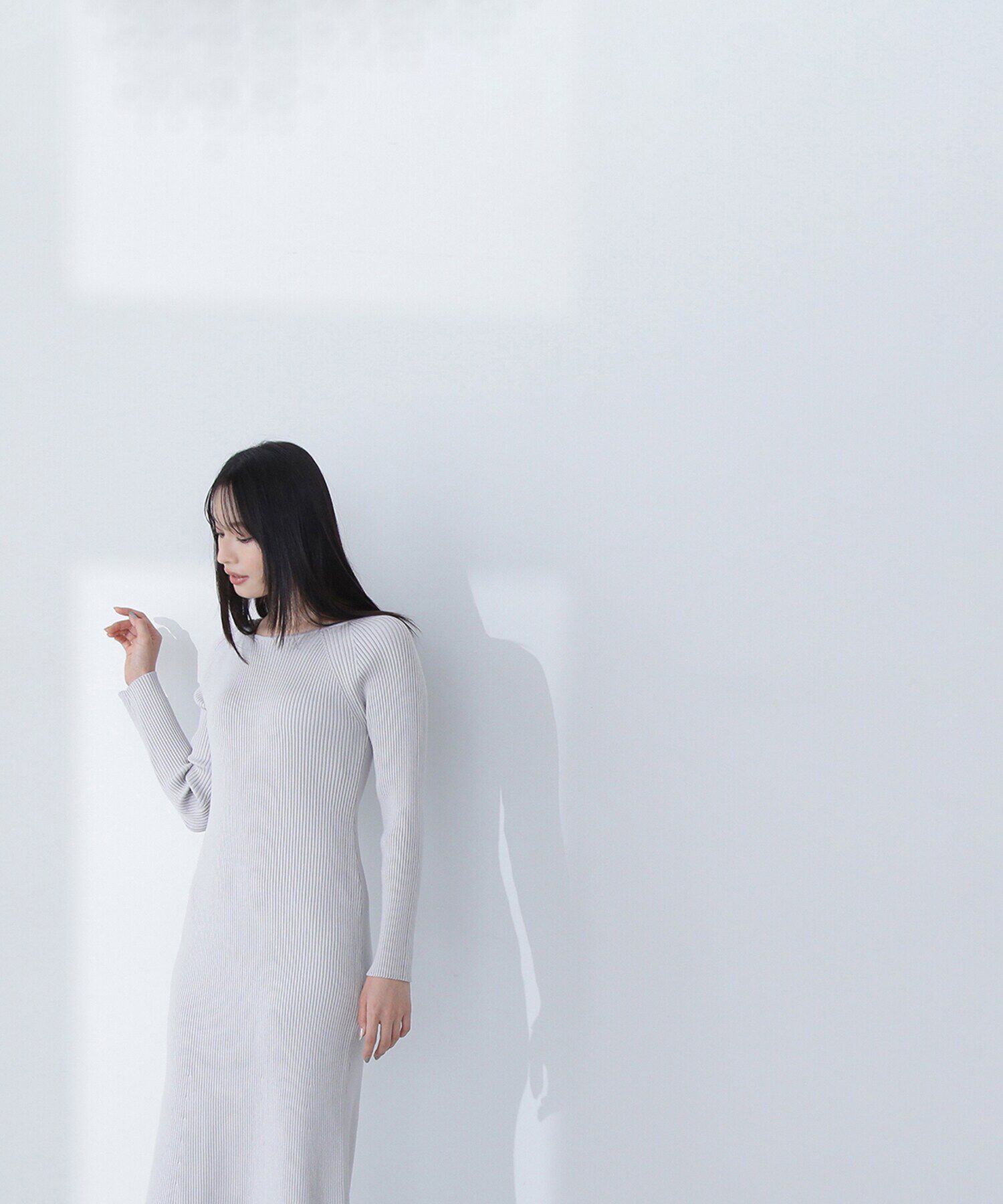  「ツイストアシメネックニットワンピース」|ワンピース|