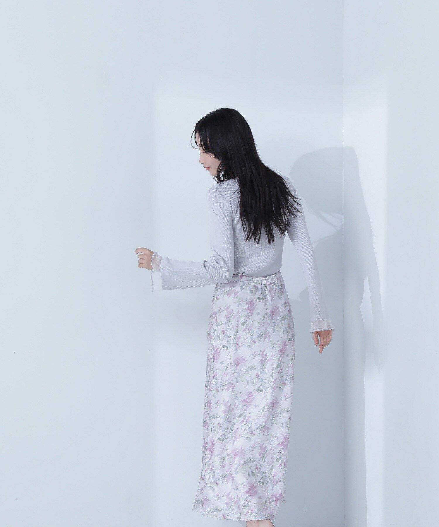  「ボートネックシアーカフスニット」|ニット・セーター|