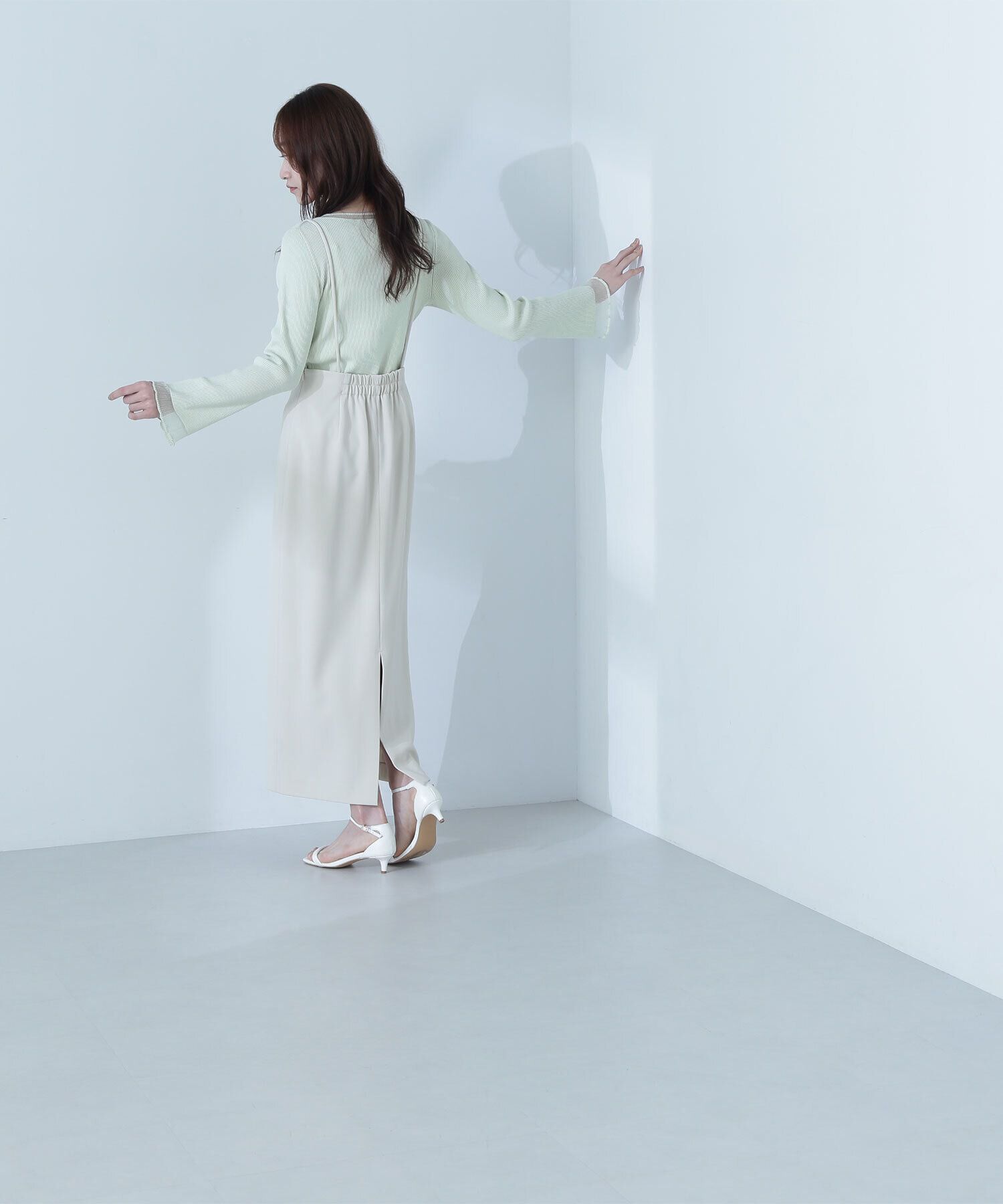  「ボートネックシアーカフスニット」|ニット・セーター|