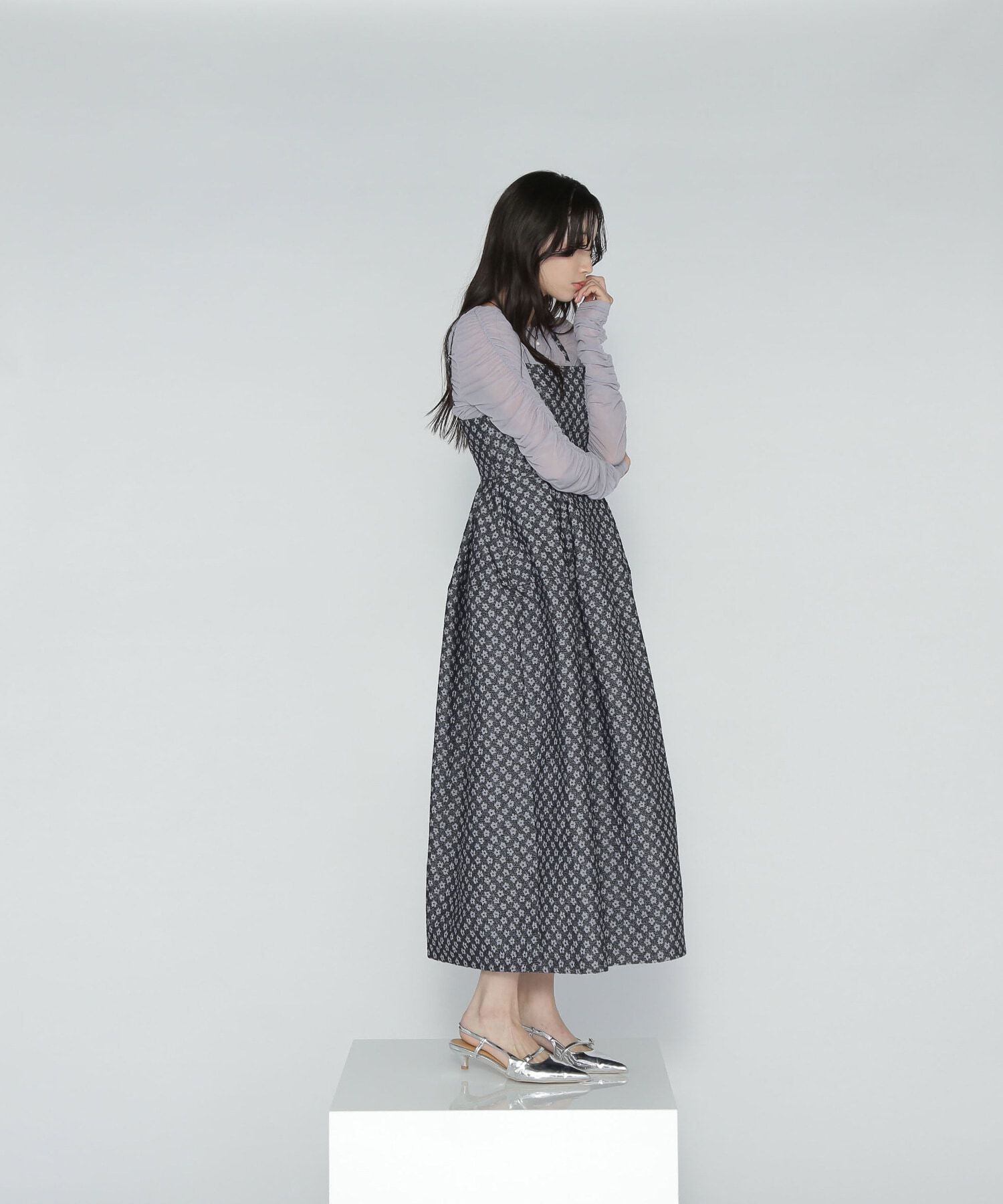  「フラワージャガードキャミワンピース」|ワンピース|