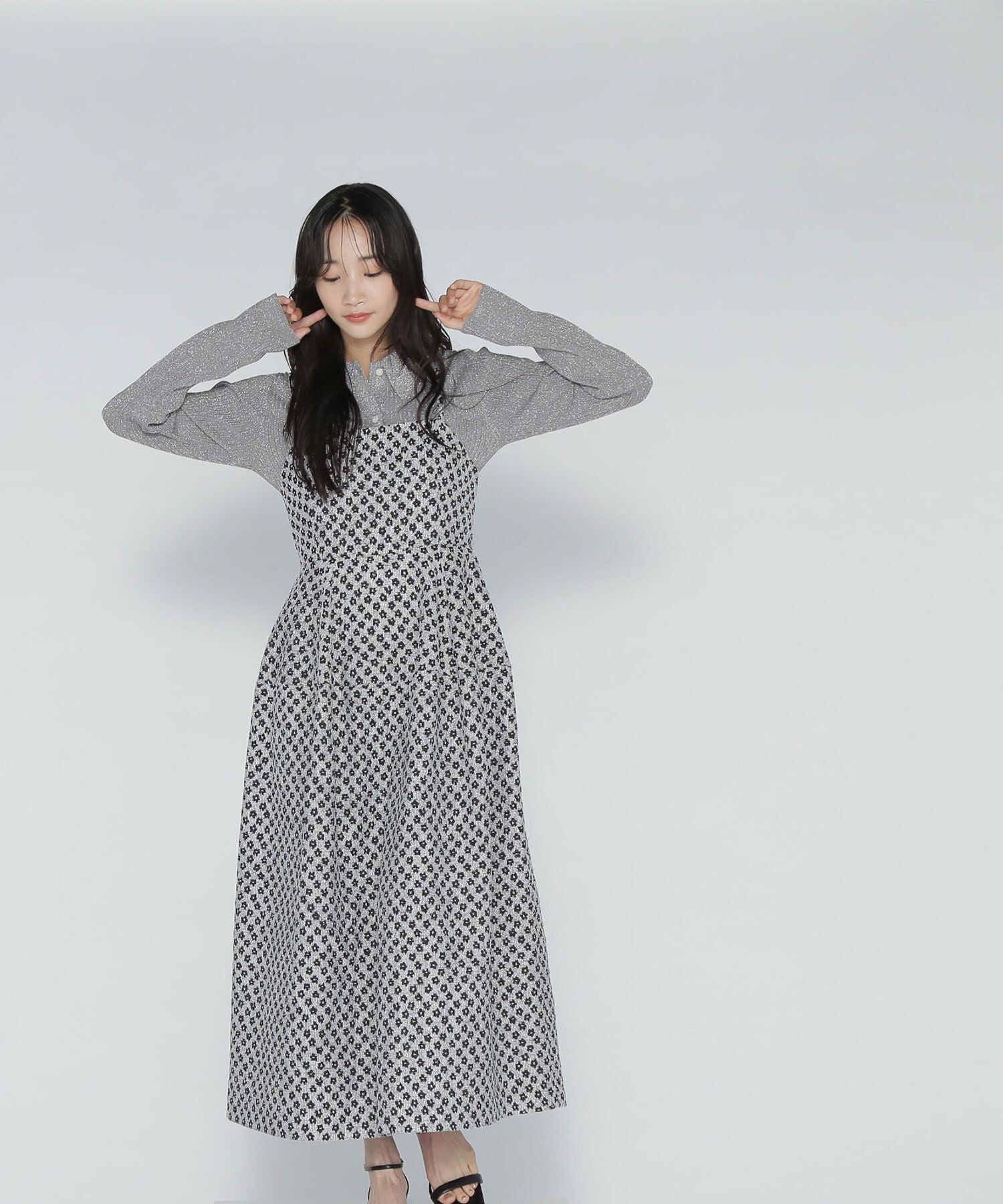  「フラワージャガードキャミワンピース」|ワンピース|