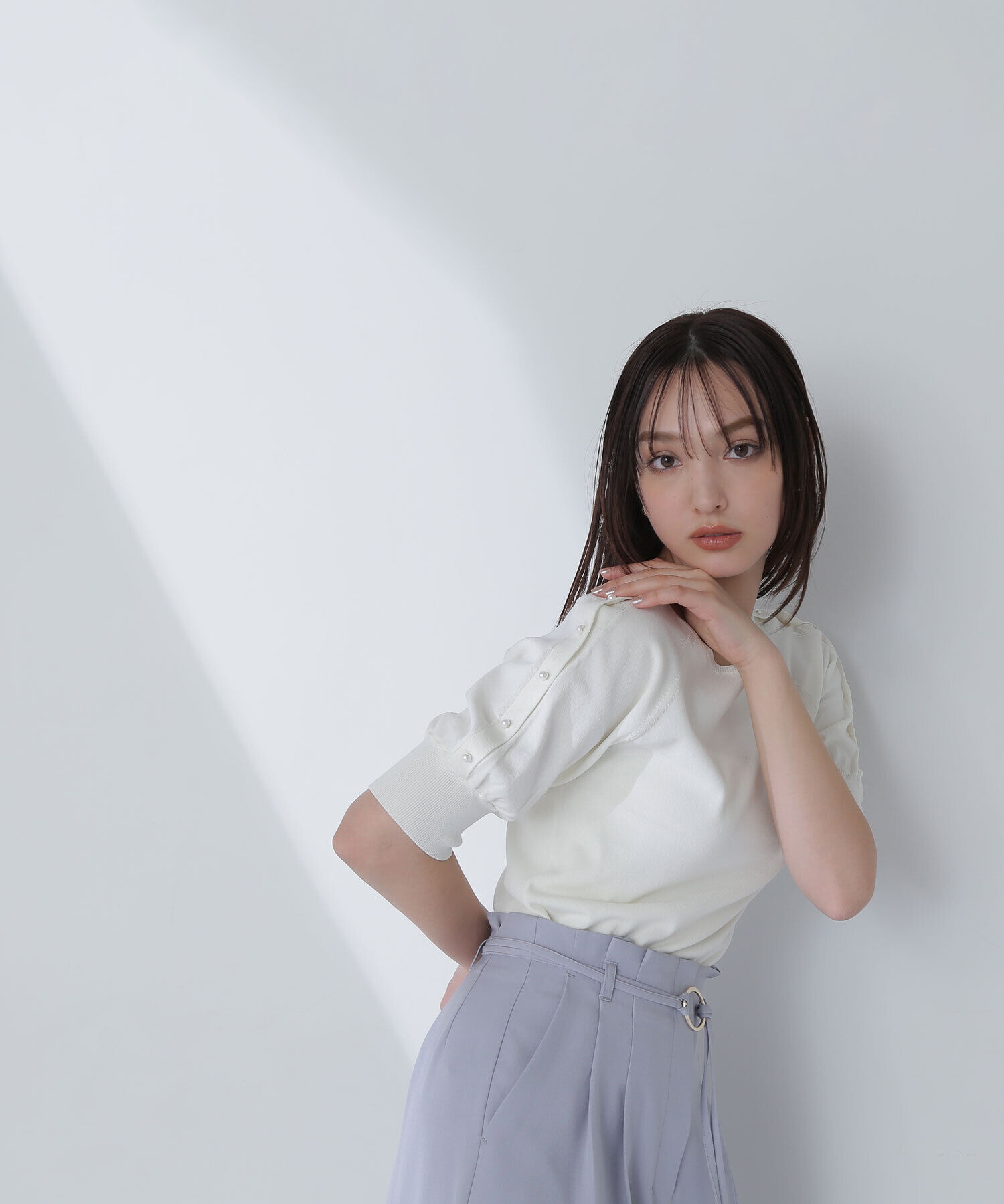  「パールショルダーニット」|ニット・セーター|