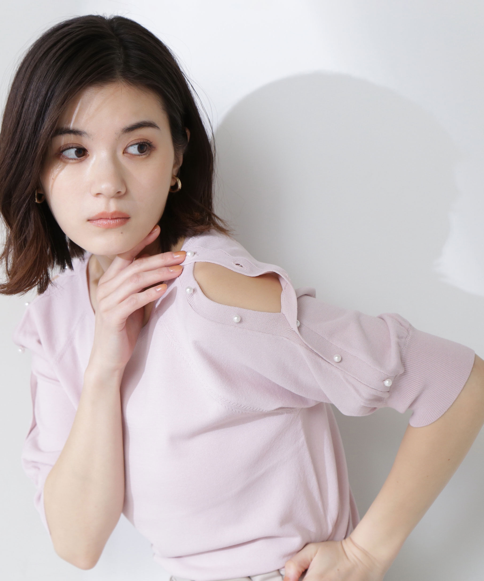  「パールショルダーニット」|ニット・セーター|