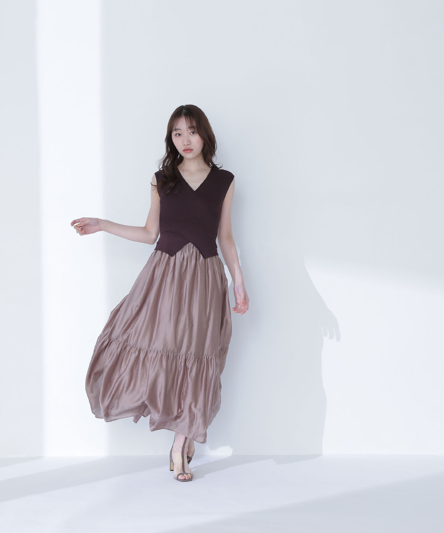  「カシュクールドッキングワンピース」|ワンピース|