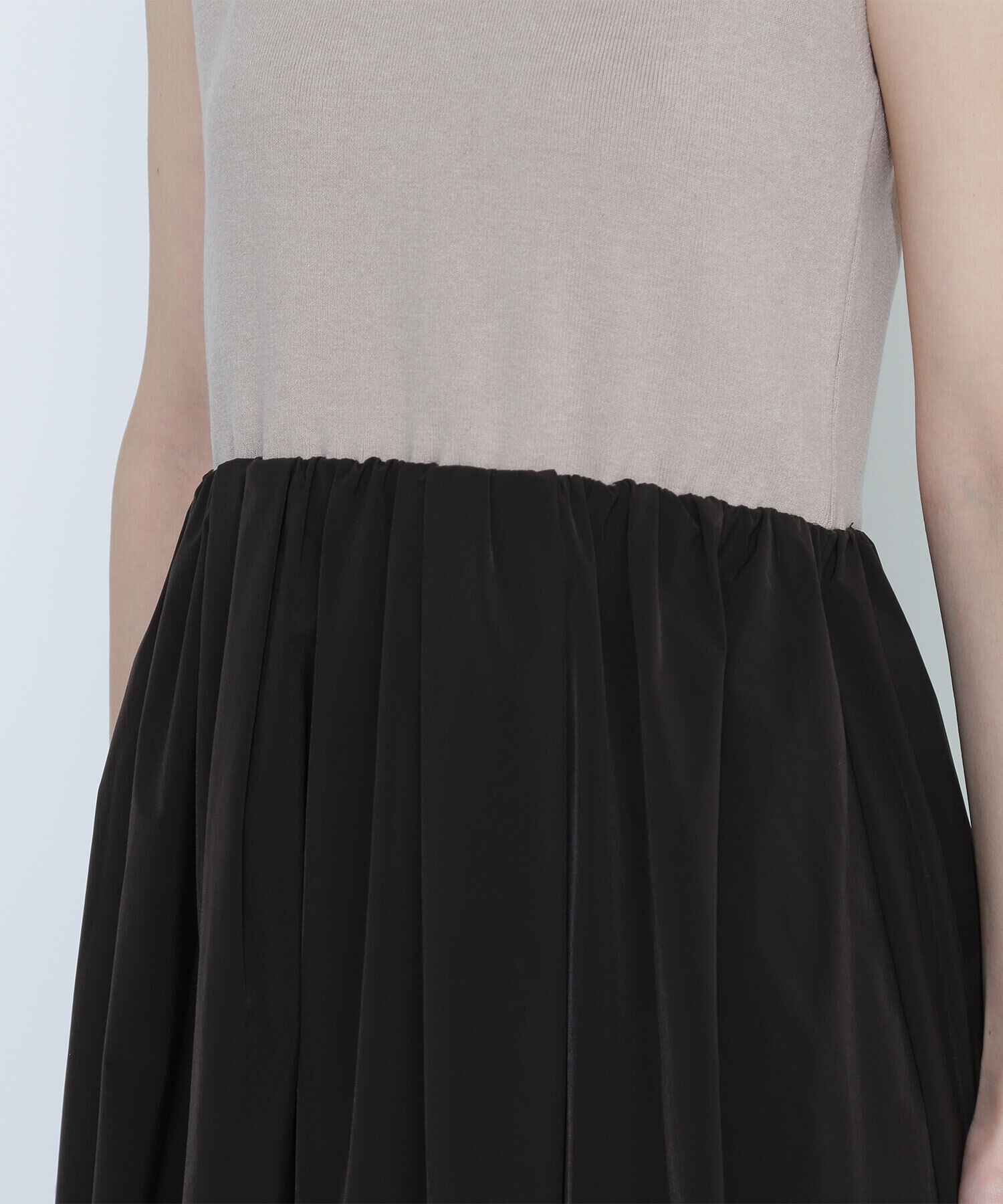  「タフタドッキングニットワンピース」|ワンピース|