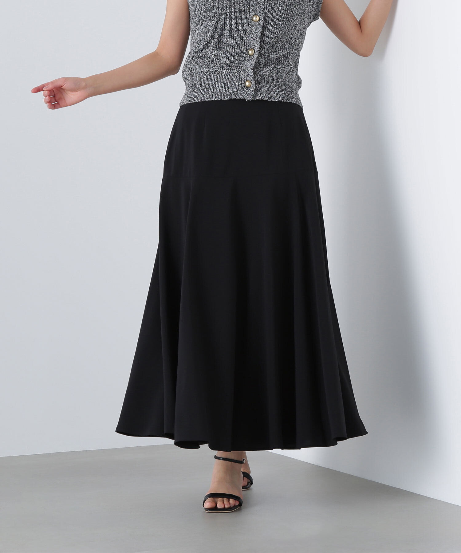  「切替フレアマキシスカート」|スカート|