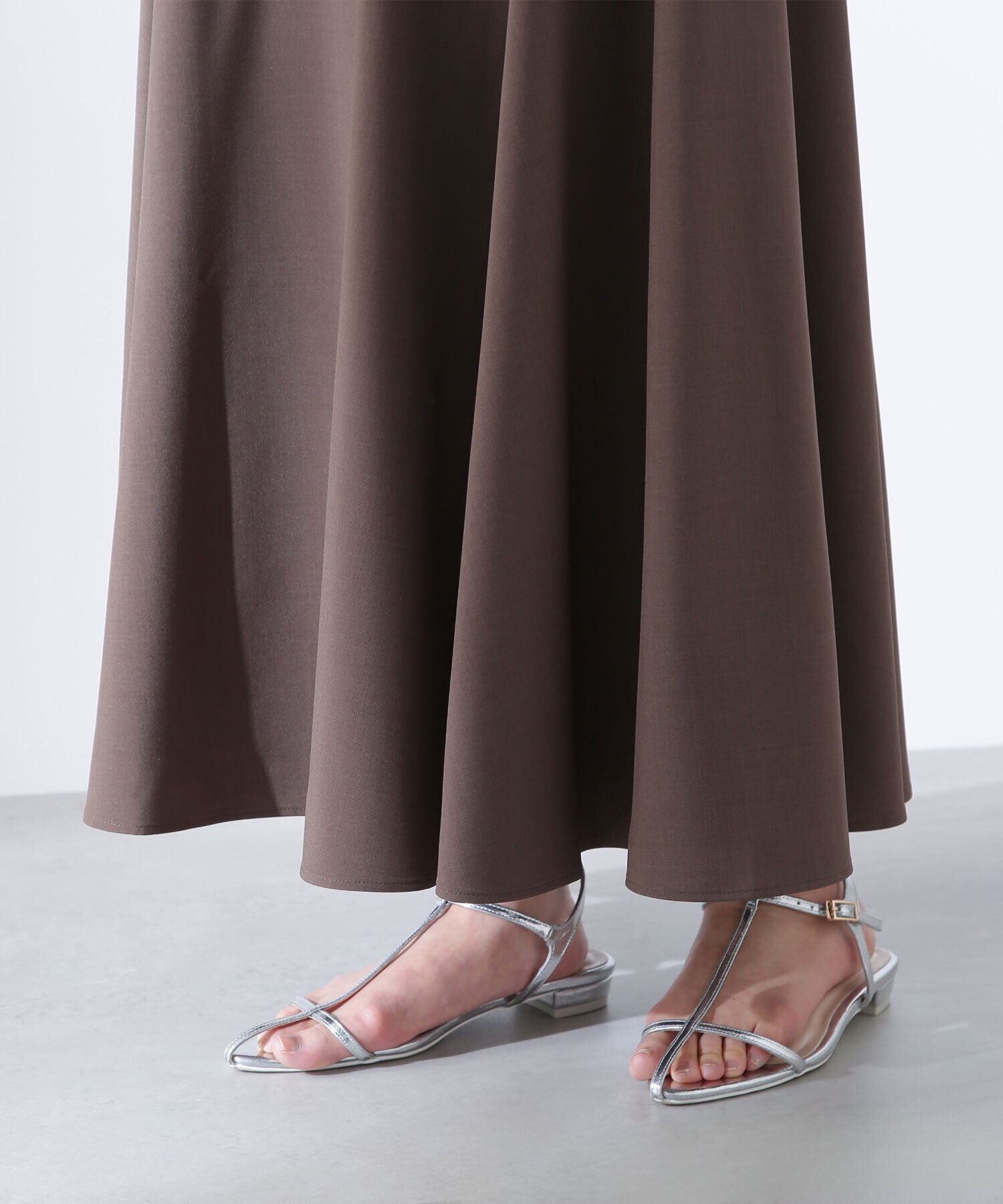  「切替フレアマキシスカート」|スカート|