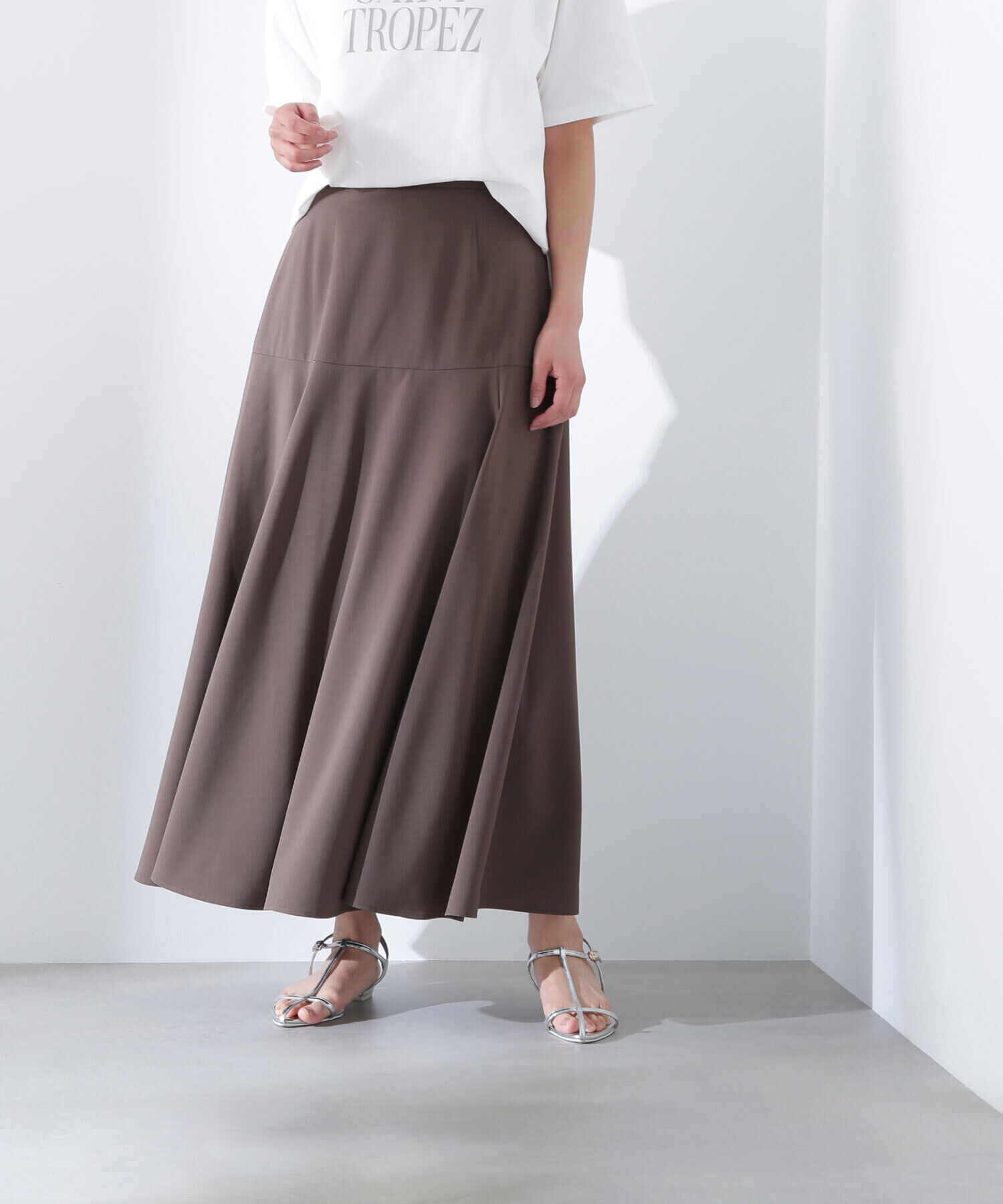  「切替フレアマキシスカート」|スカート|