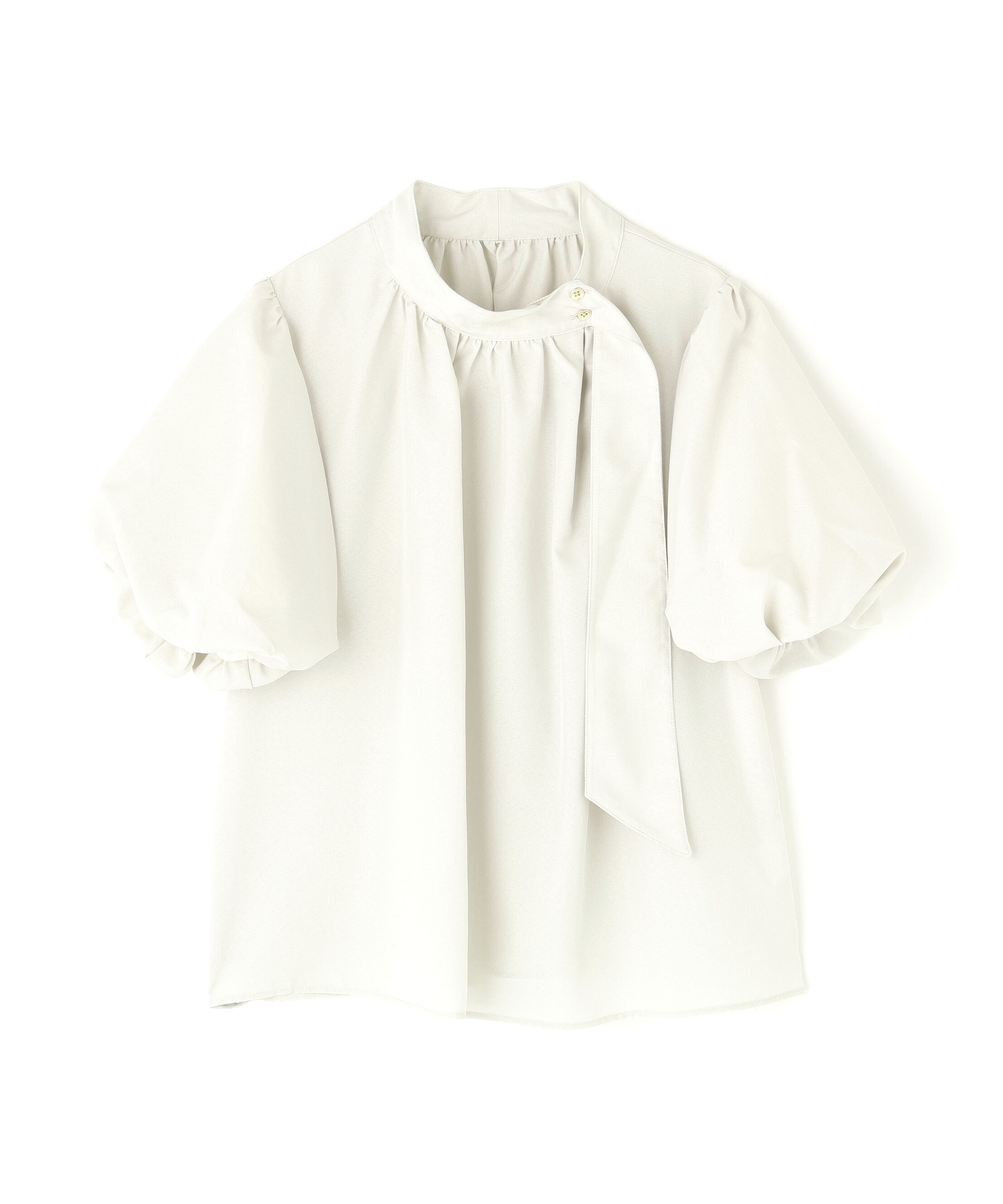  「リネンライクサイドタイブラウス」|シャツ・ブラウス|