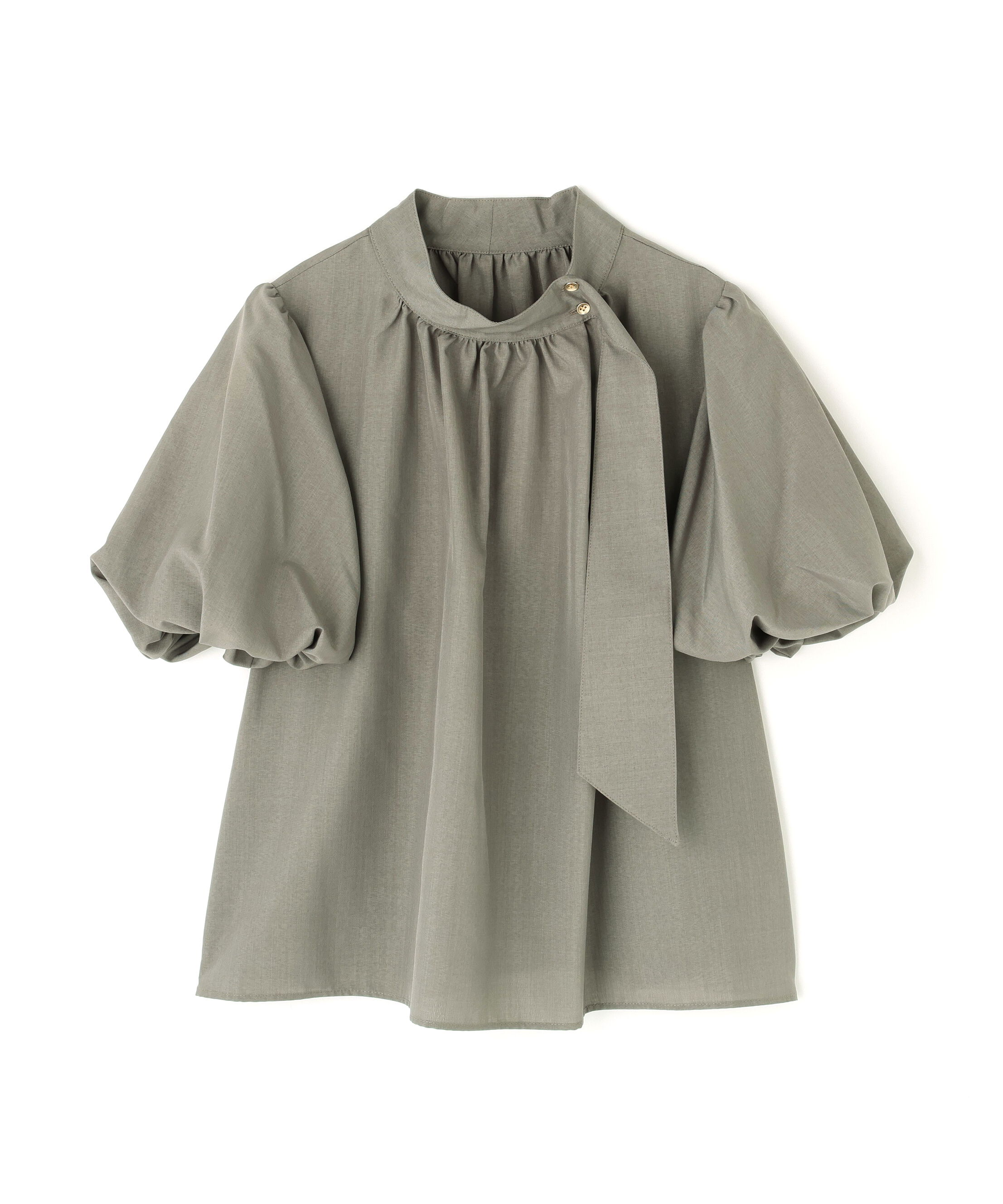  「リネンライクサイドタイブラウス」|シャツ・ブラウス|