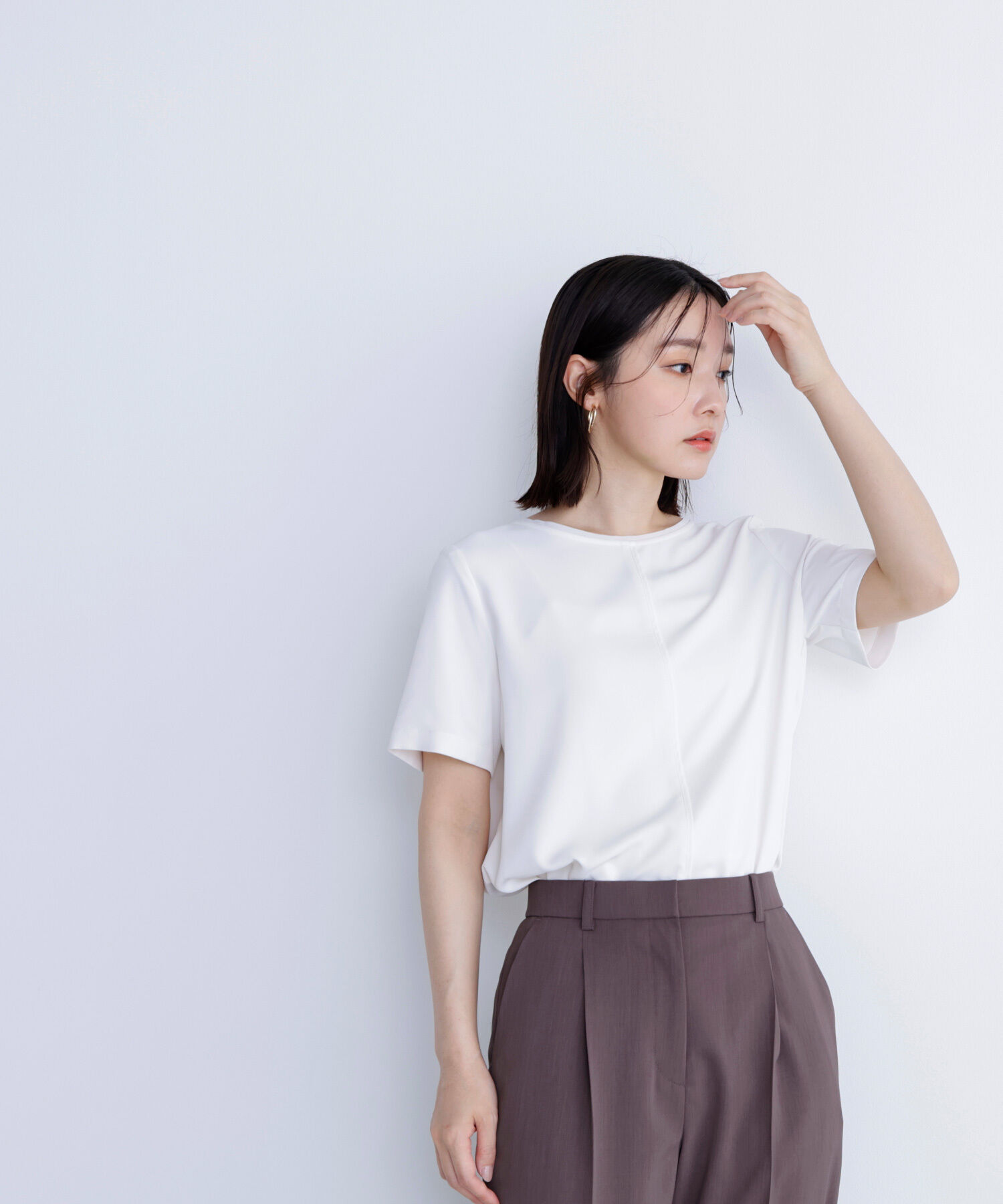  「シフォンラインTブラウス」|シャツ・ブラウス|