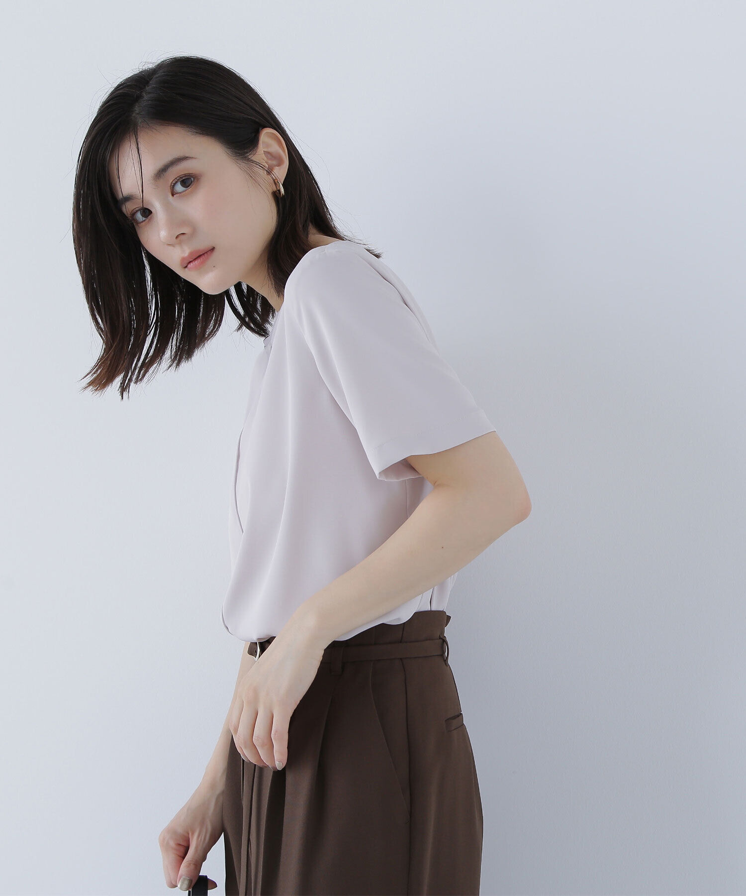  「シフォンラインTブラウス」|シャツ・ブラウス|