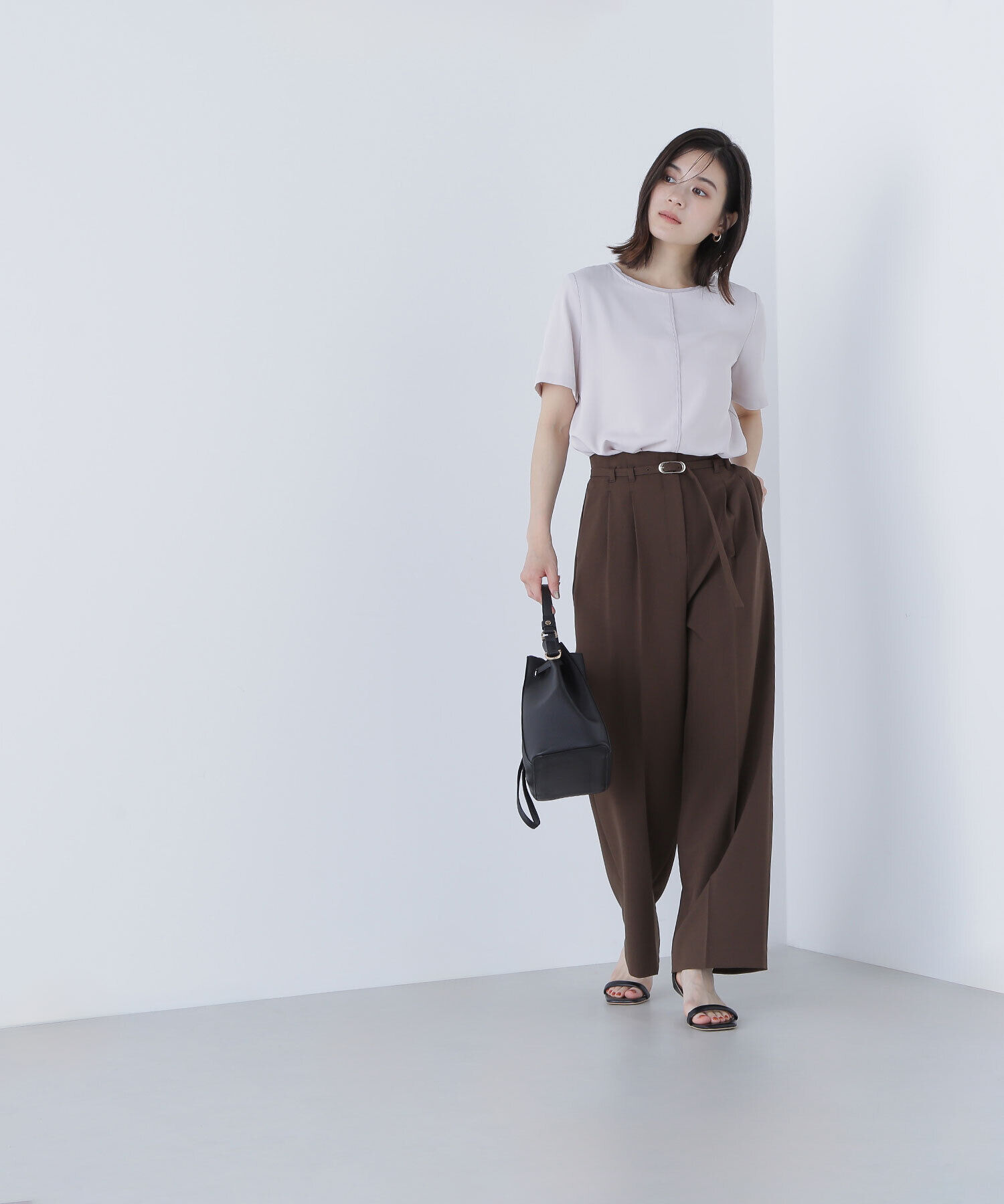  「シフォンラインTブラウス」|シャツ・ブラウス|