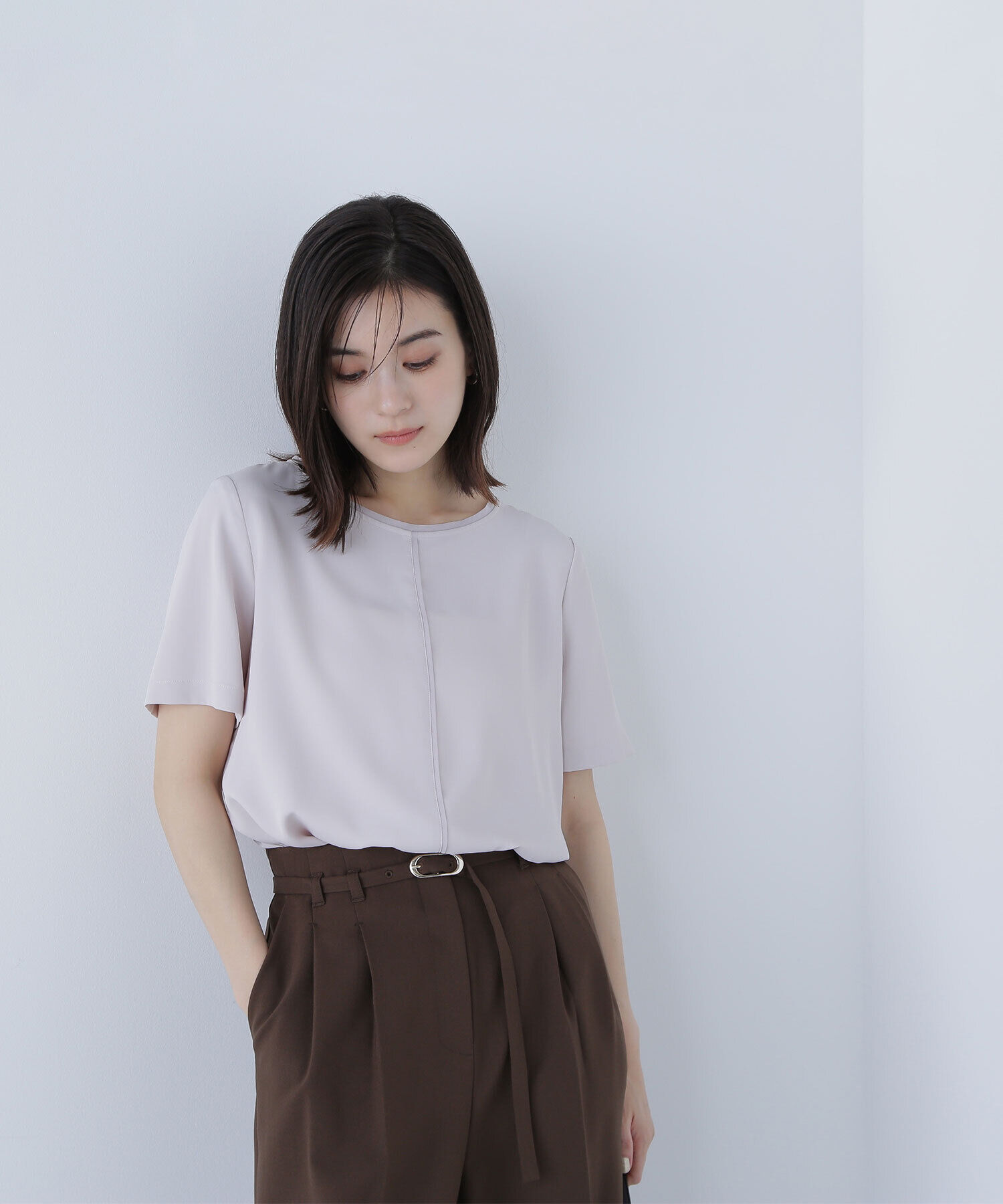  「シフォンラインTブラウス」|シャツ・ブラウス|