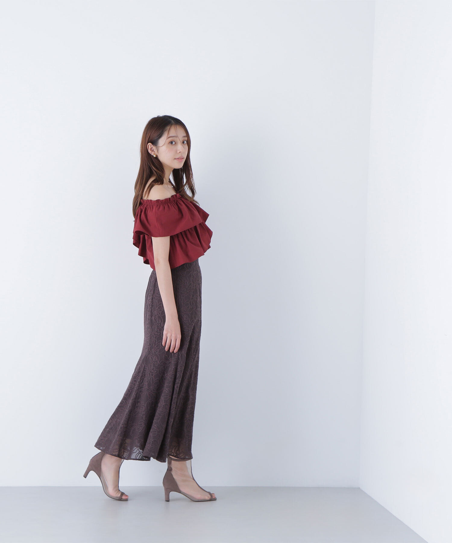  「フラワー刺繍マーメイドスカート」|スカート|