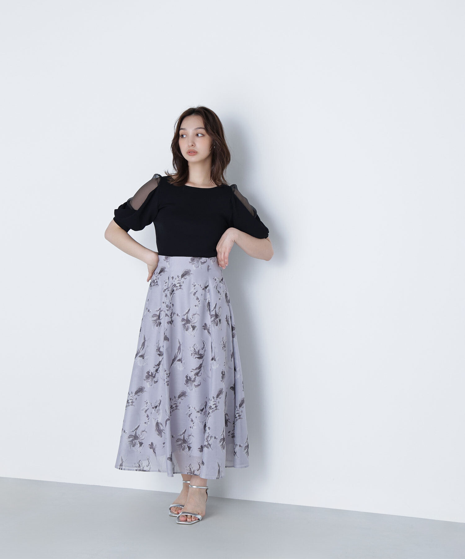  「シアーレイヤースリーブニット」|ニット・セーター|