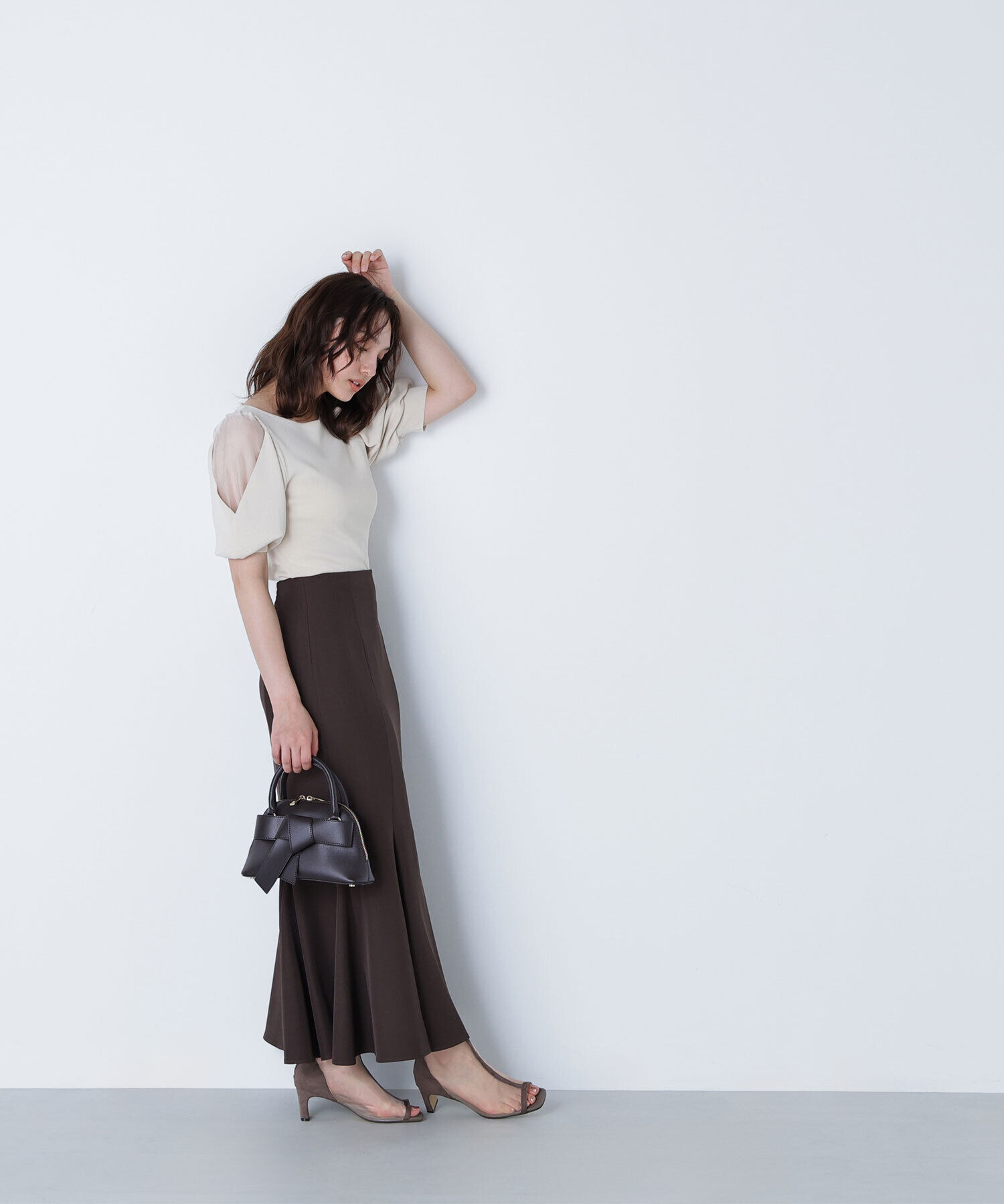  「シアーレイヤースリーブニット」|ニット・セーター|