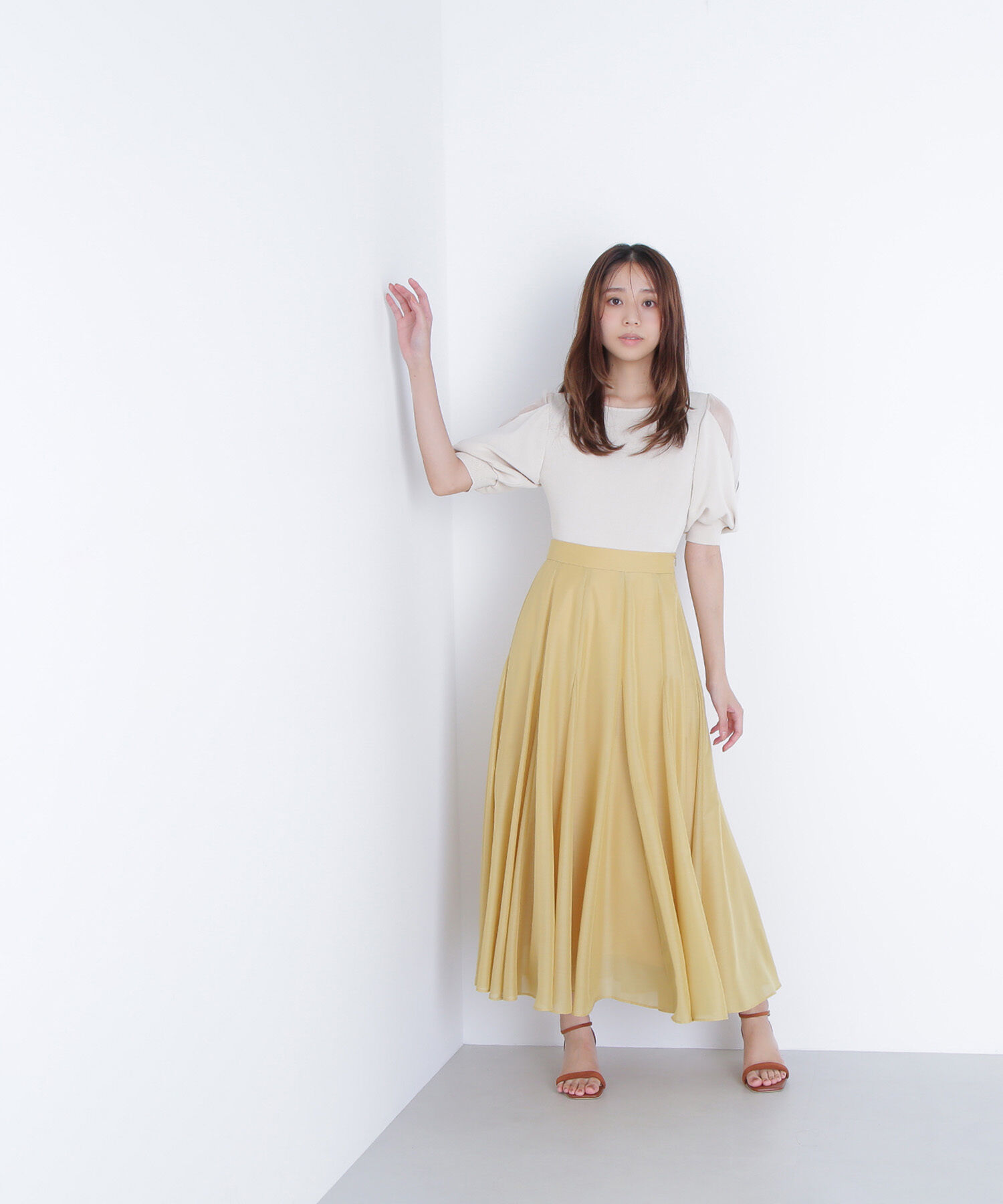  「シアーレイヤースリーブニット」|ニット・セーター|